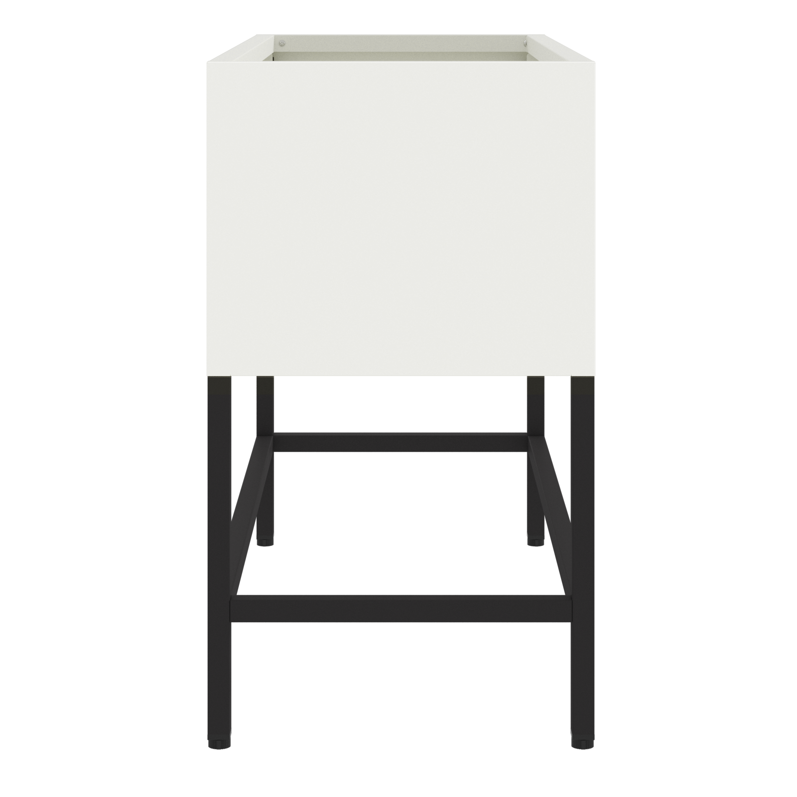 Raised Garden Planter 60x26x45 cm White Steel - Image 6