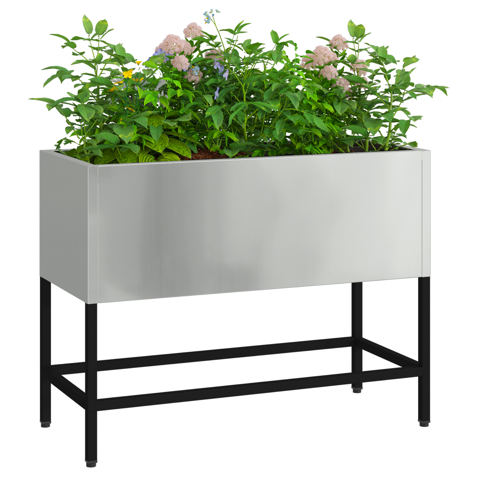 Raised Garden Planter 60x26x45 cm Galvanised Steel - Image 3
