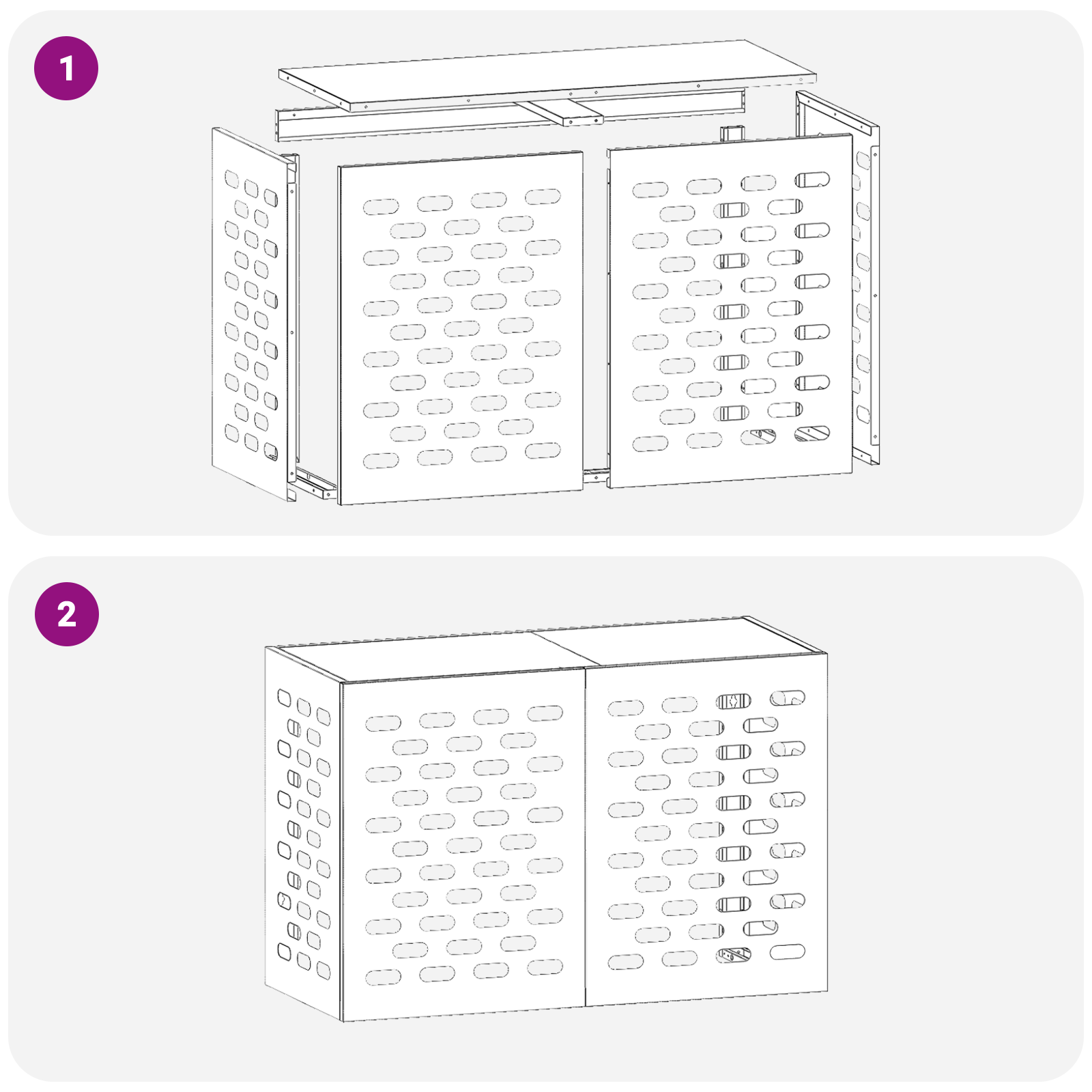 Air Conditioner Cover - Olive Green, 90x40x60 cm, Steel - Image 11