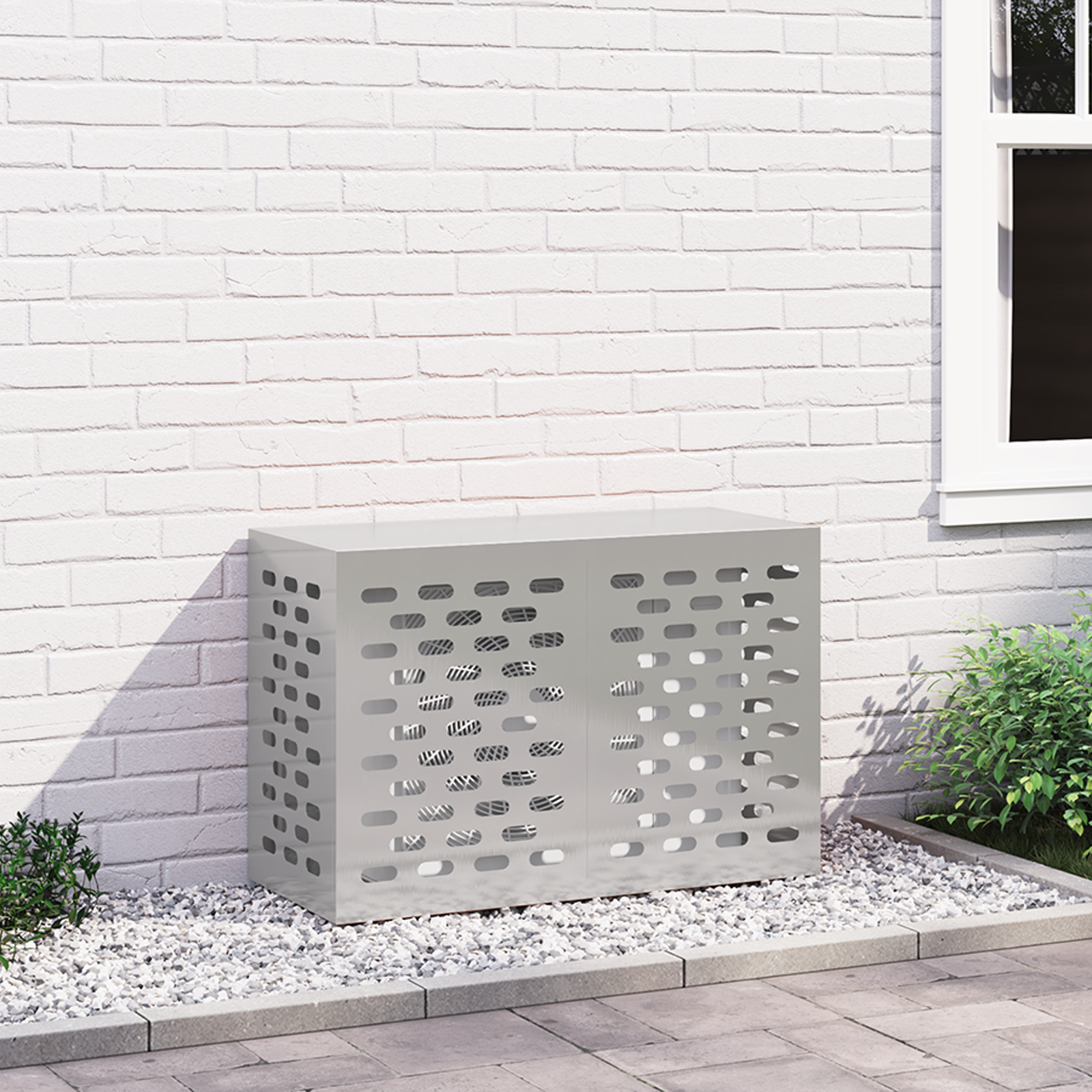 Airconhoes 90x40x60 cm roestvrijstaal
