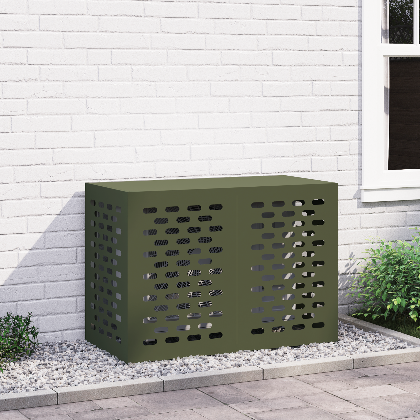 Aircohoes 100x50x70 cm staal olijfgroen