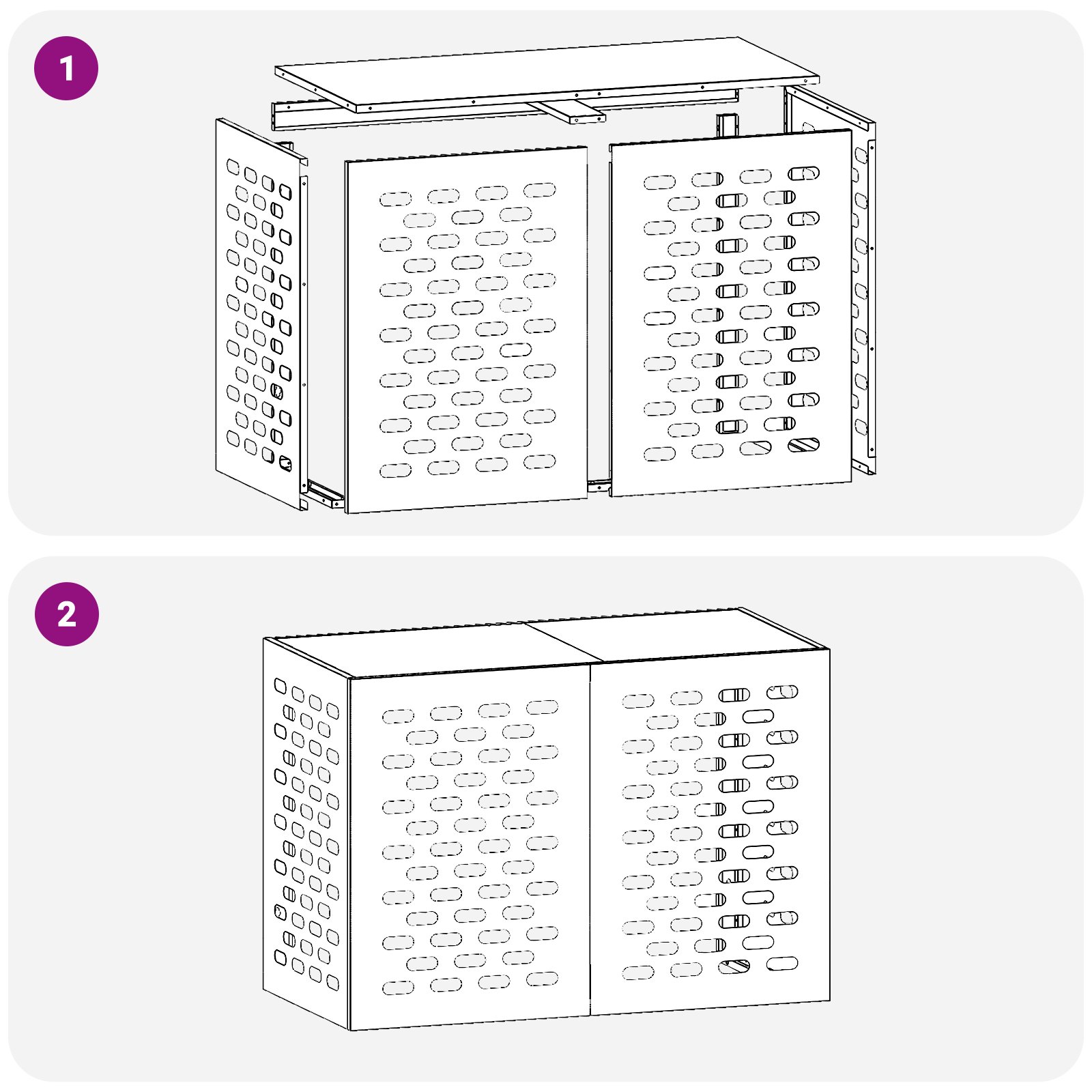 Air Conditioner Cover 100x50x70 cm Galvanised Steel - Image 11