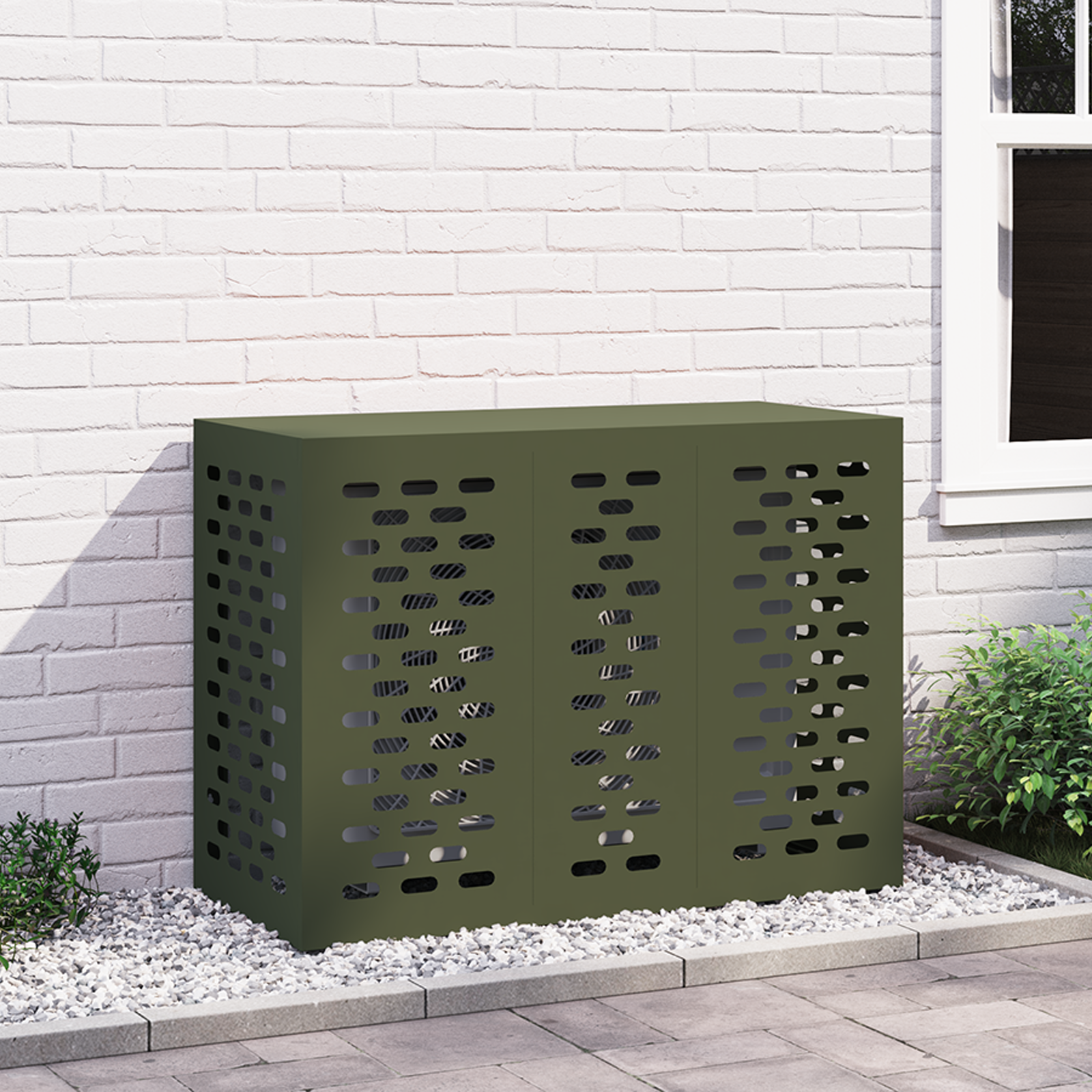 Aircohoes 110x50x80 cm staal olijfgroen
