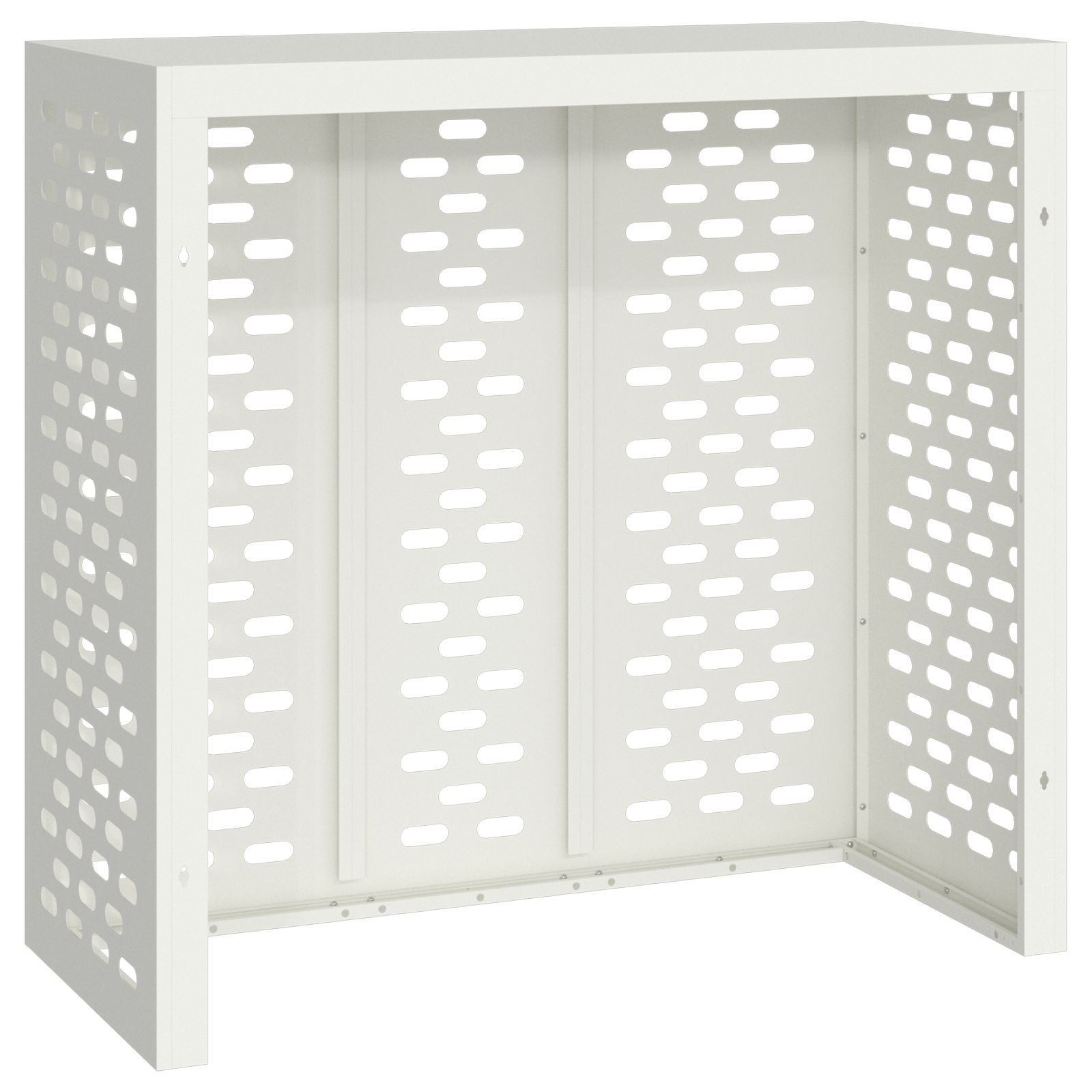 Air Conditioner Cover White 110x50x105 cm Steel - Image 5