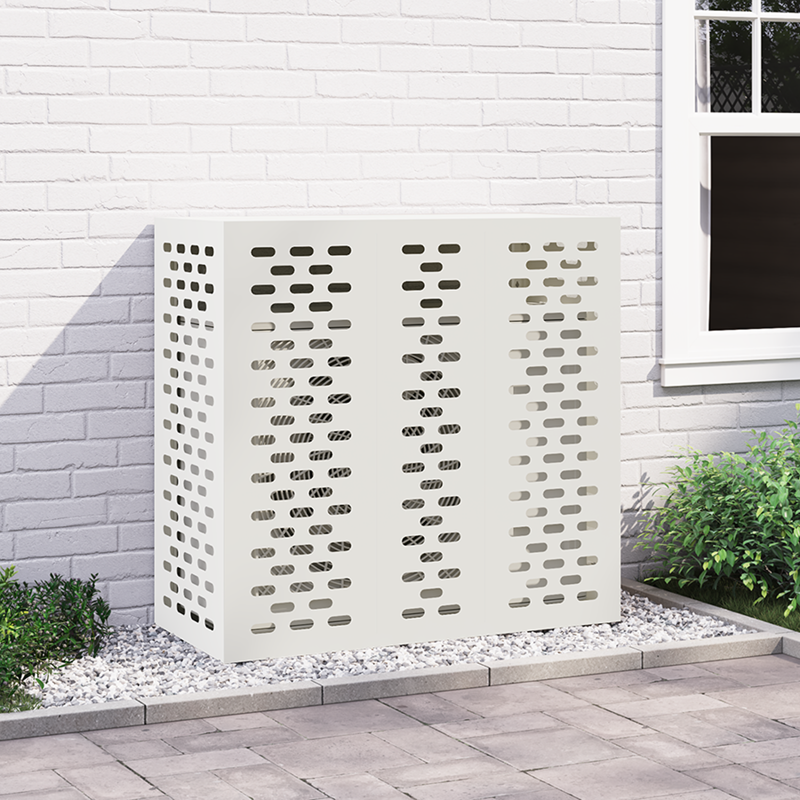Aircohoes 110x50x105 cm staal wit