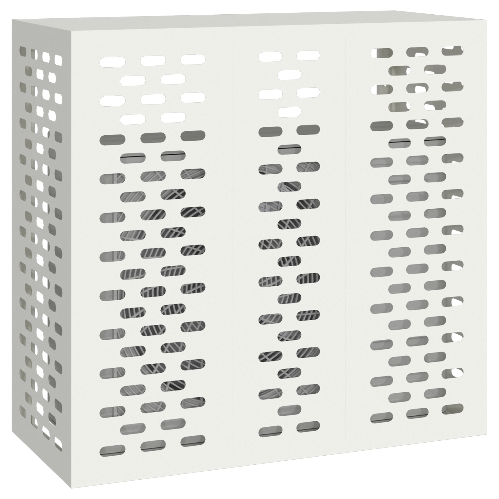 Air Conditioner Cover White 110x50x105 cm Steel - Image 3