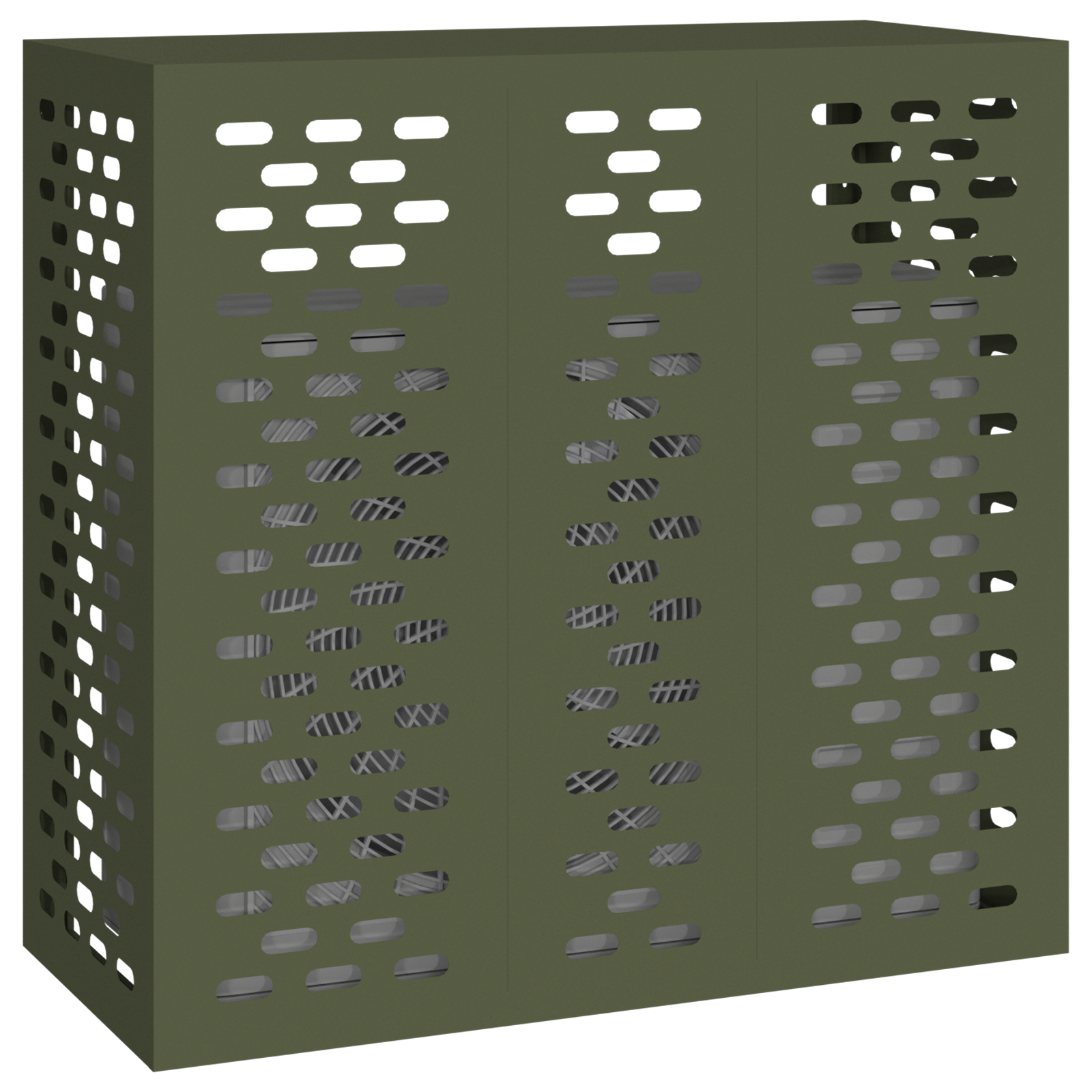 Air Conditioner Cover - Olive Green, 110x50x105 cm, Steel - Image 3