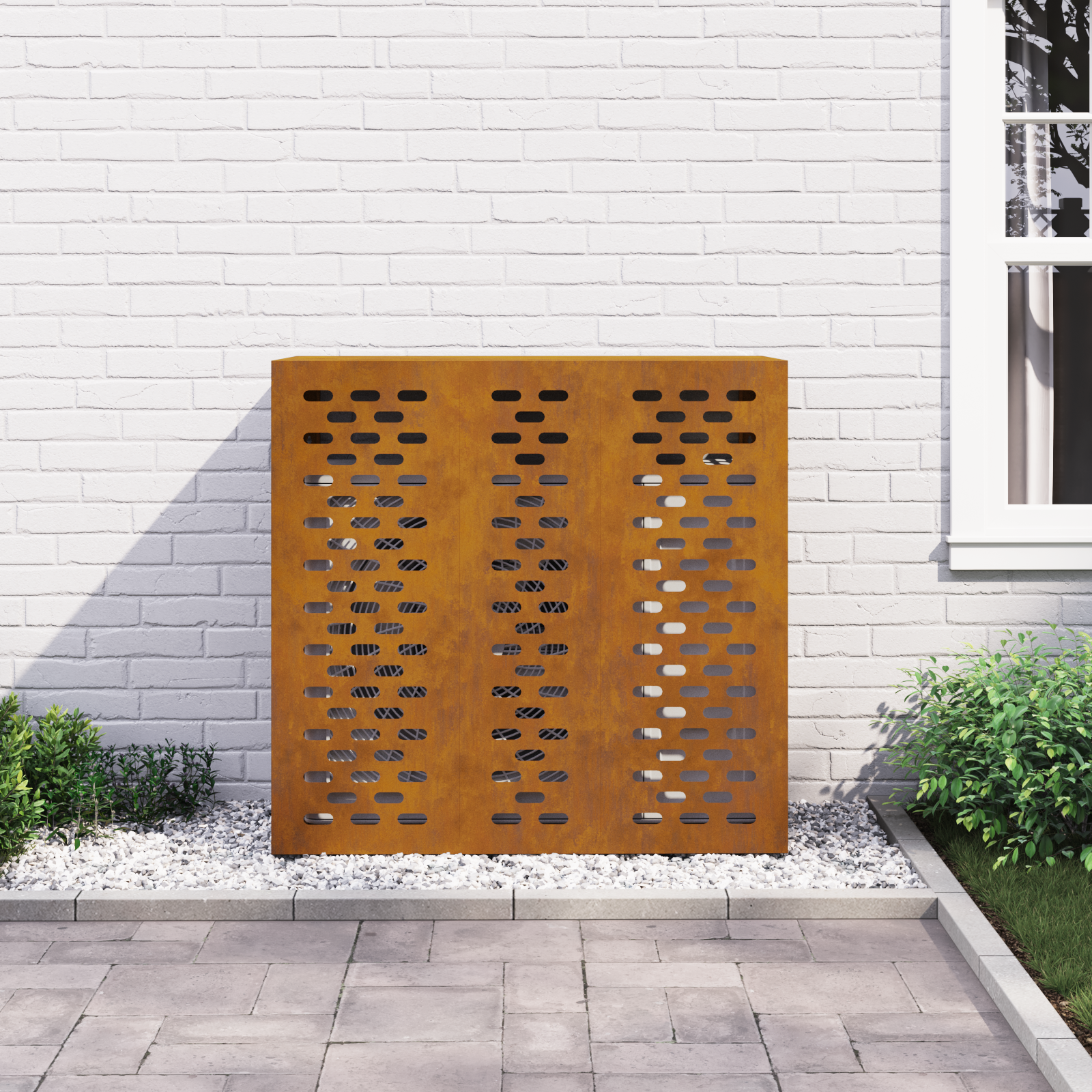 Air Conditioner Cover 110x50x105 cm Weathering Steel - Image 4