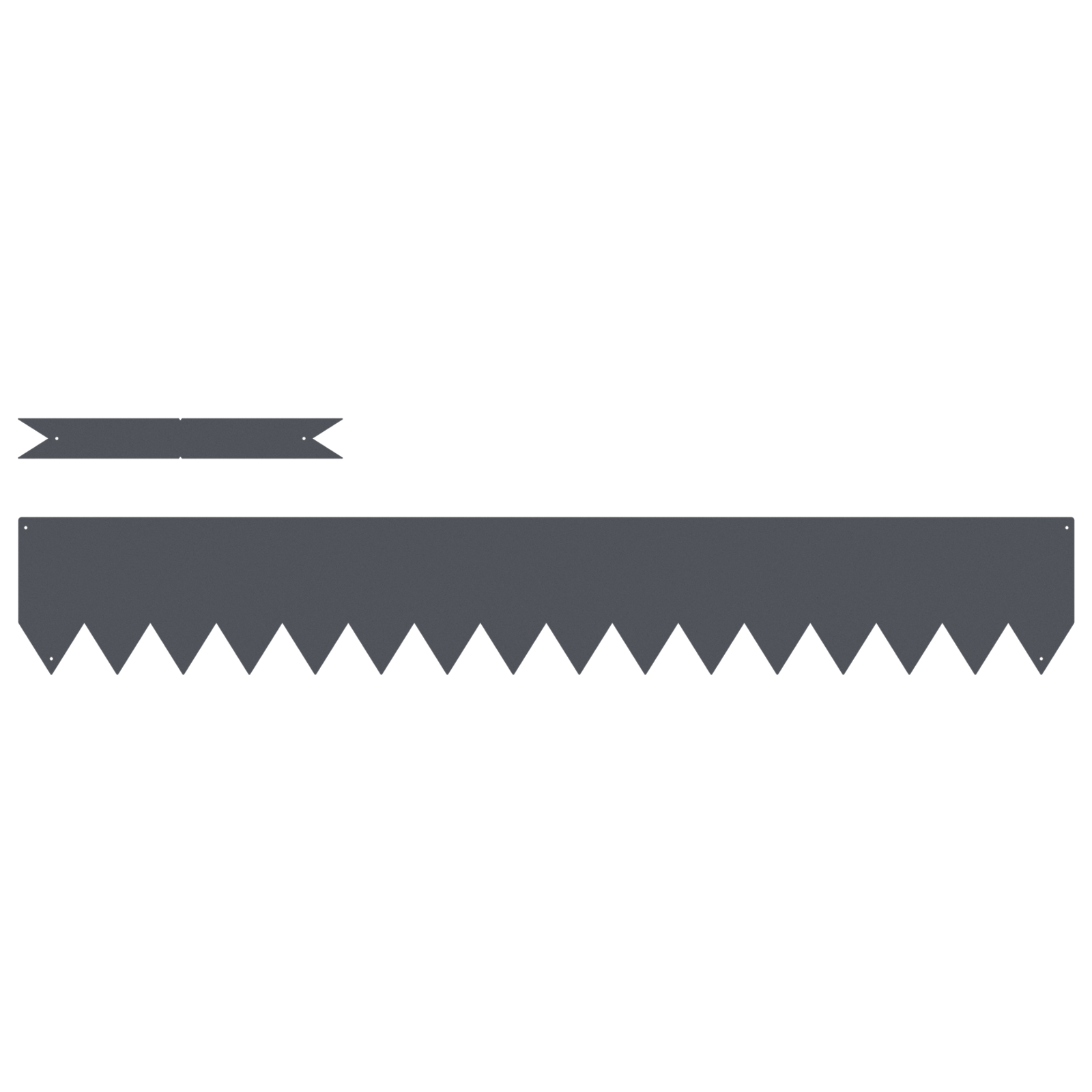 Lawn Edgings 20 pcs Anthracite 100x0,5x15 cm Plastic - Image 2