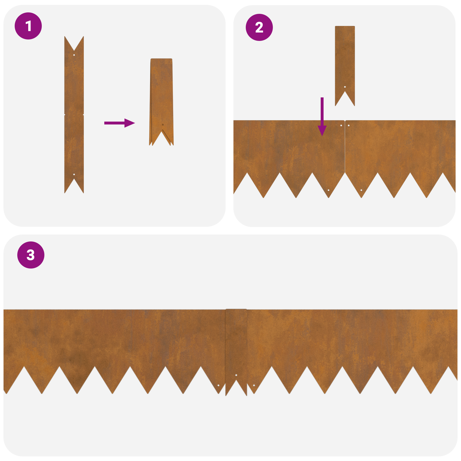 Lawn Edgings 20 pcs 100x0,5x15 cm Weathering Steel - Image 6
