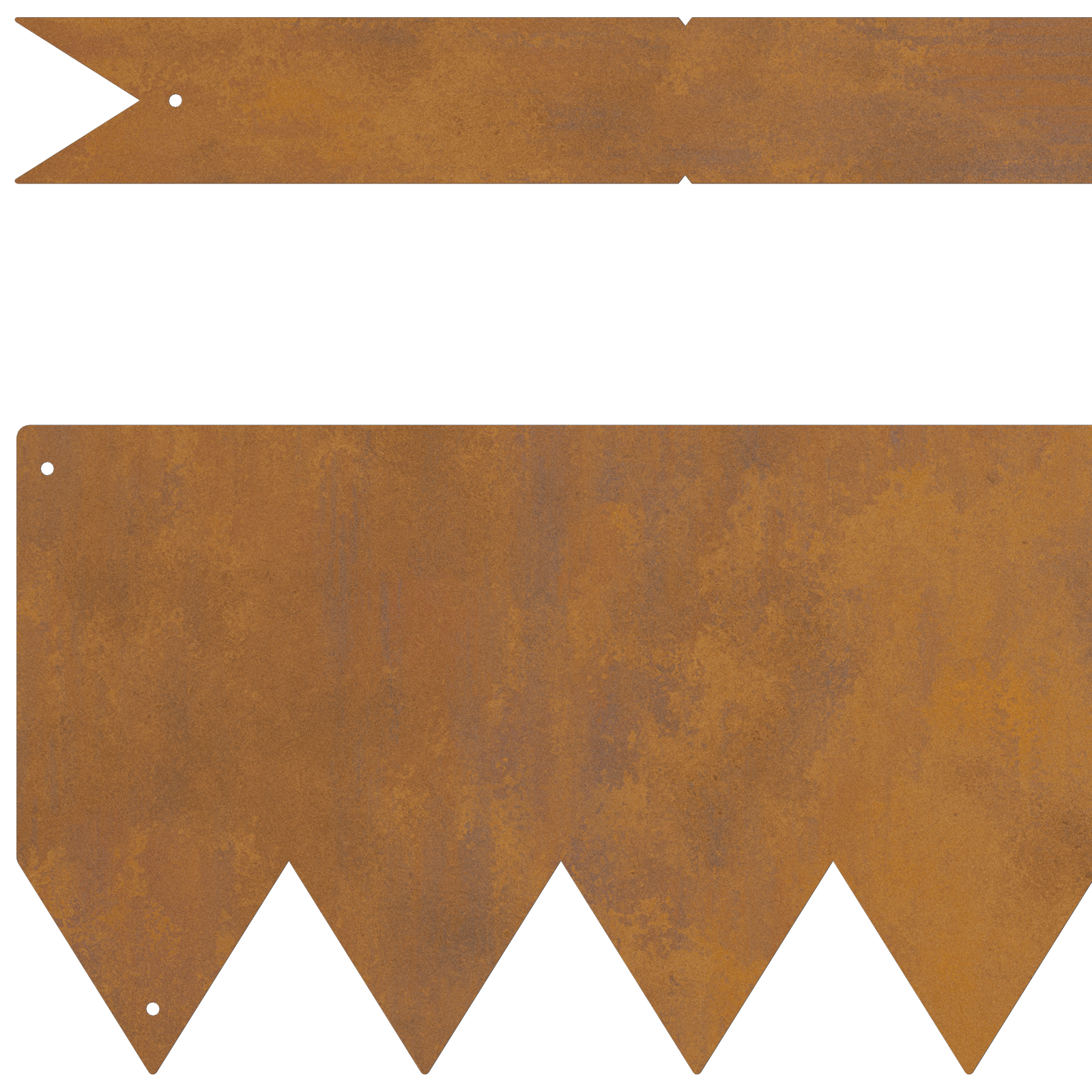 Gazonranden 50 st 100x0,5x15 cm cortenstaal - Afbeelding 4