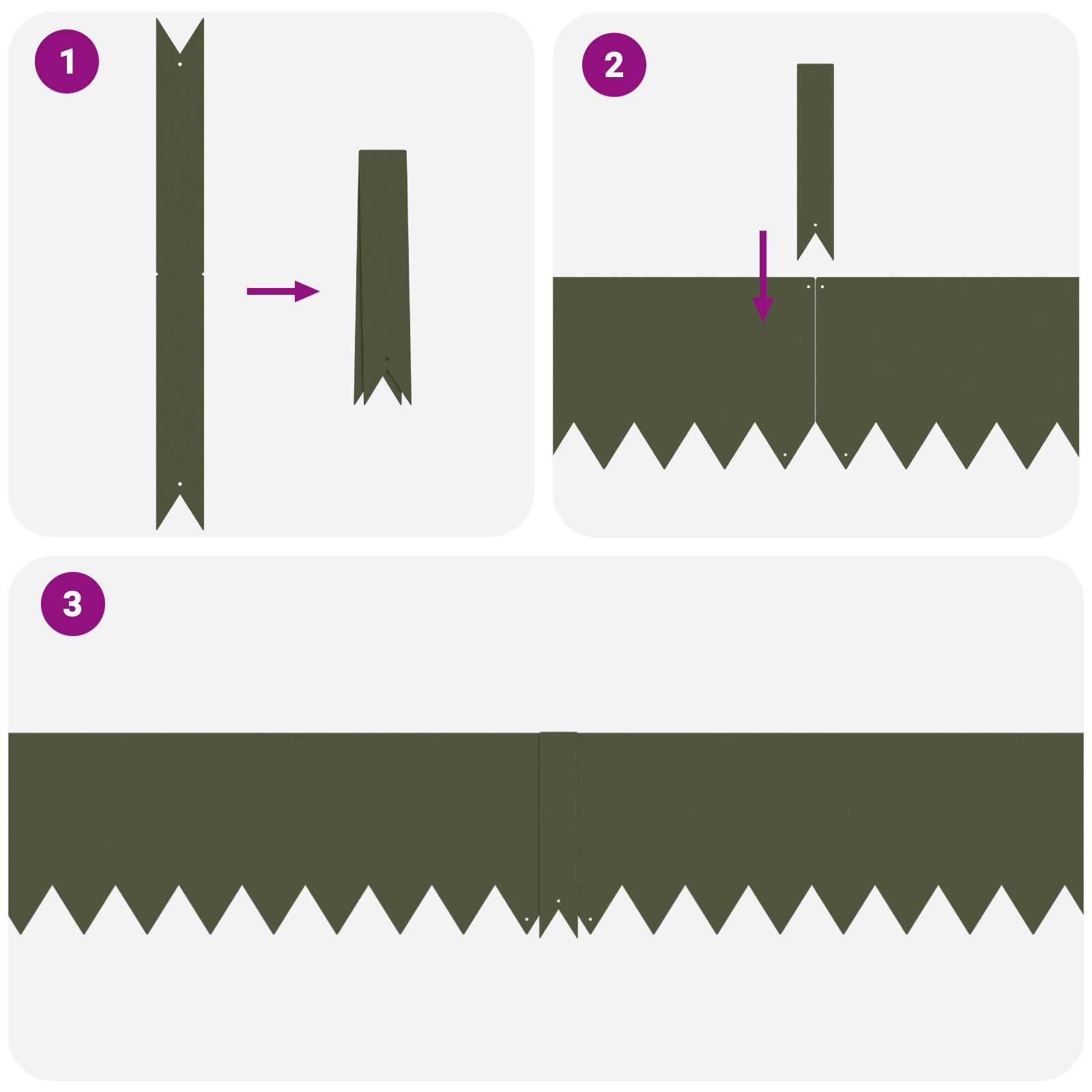 Lawn Edgings 20 pcs Olive Green 100x0.5x20 cm Steel - Image 4