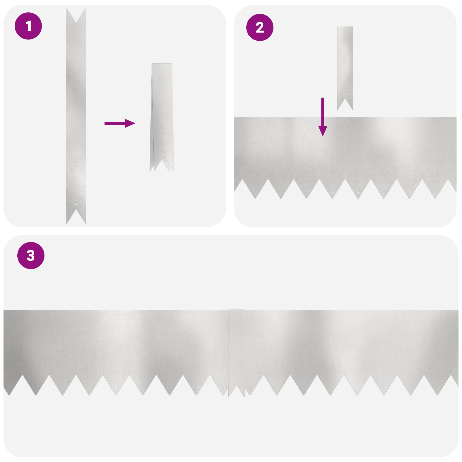 Lawn Edgings 30 pcs 100x0,5x20 cm Stainless Steel - Image 4