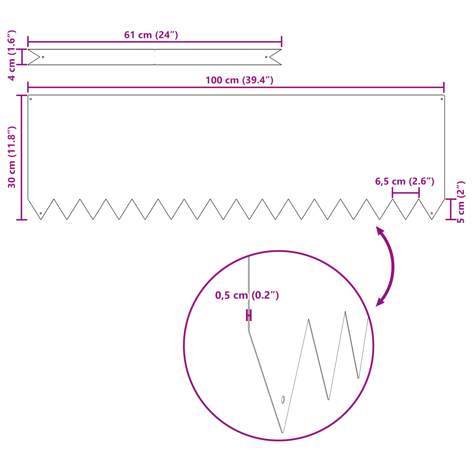 Lawn Edgings 20 pcs 100x0.5x30 cm Galvanised Steel - Image 5