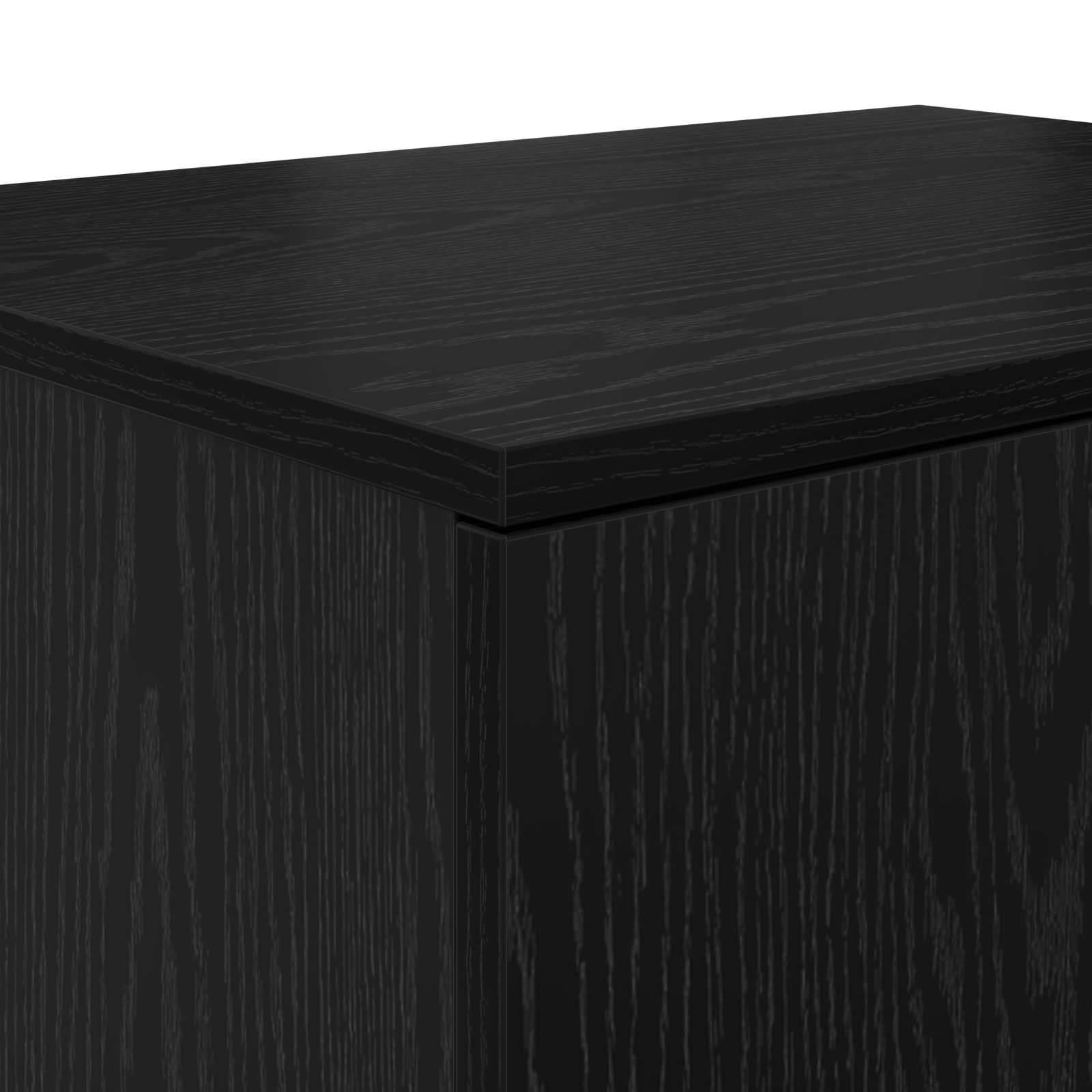 Black Storage Cabinet 118x41x40 cm Made of Engineered Wood - Image 10