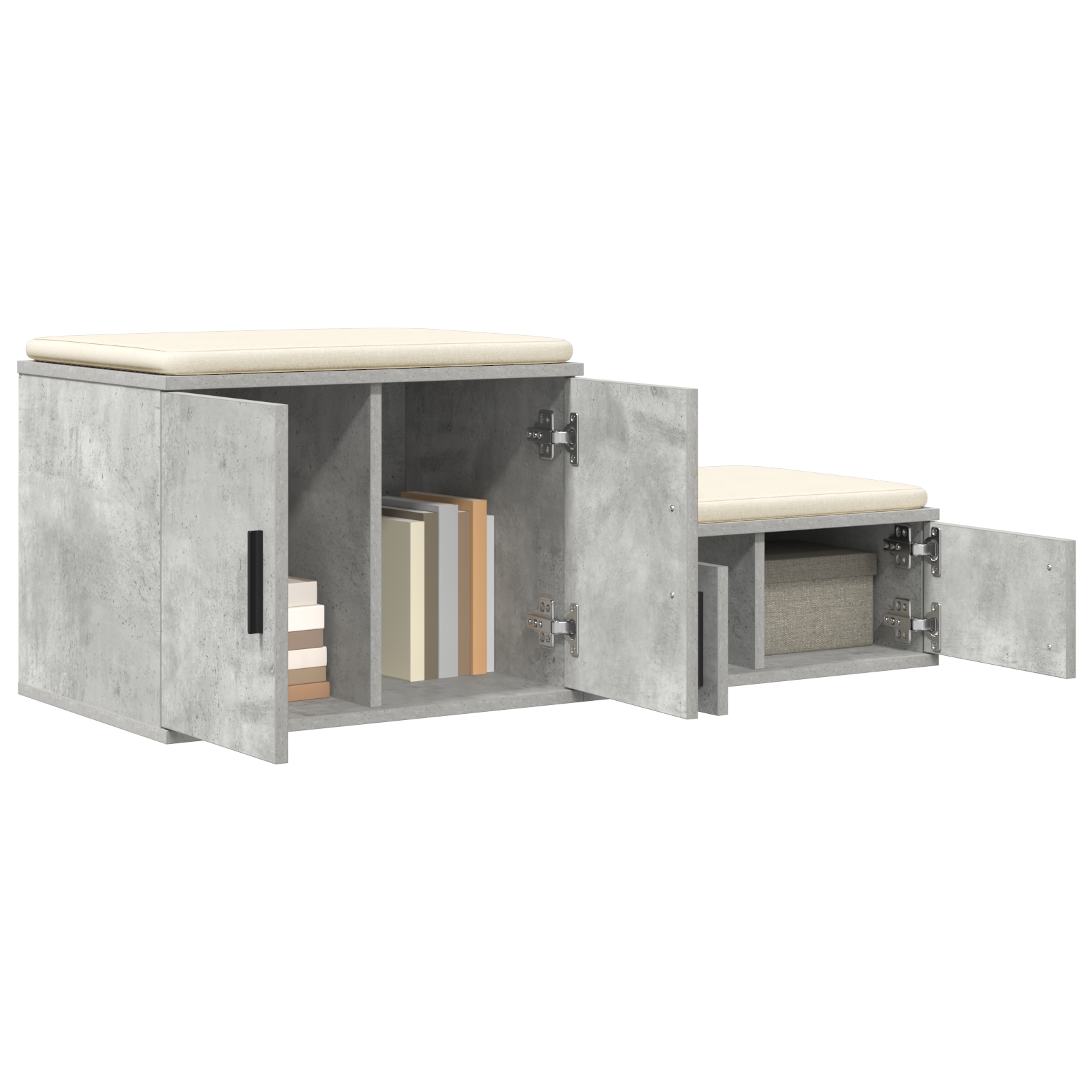 Storage Cabinet in Concrete Grey - 108x41x40 cm, Made with Engineered Wood - Image 3