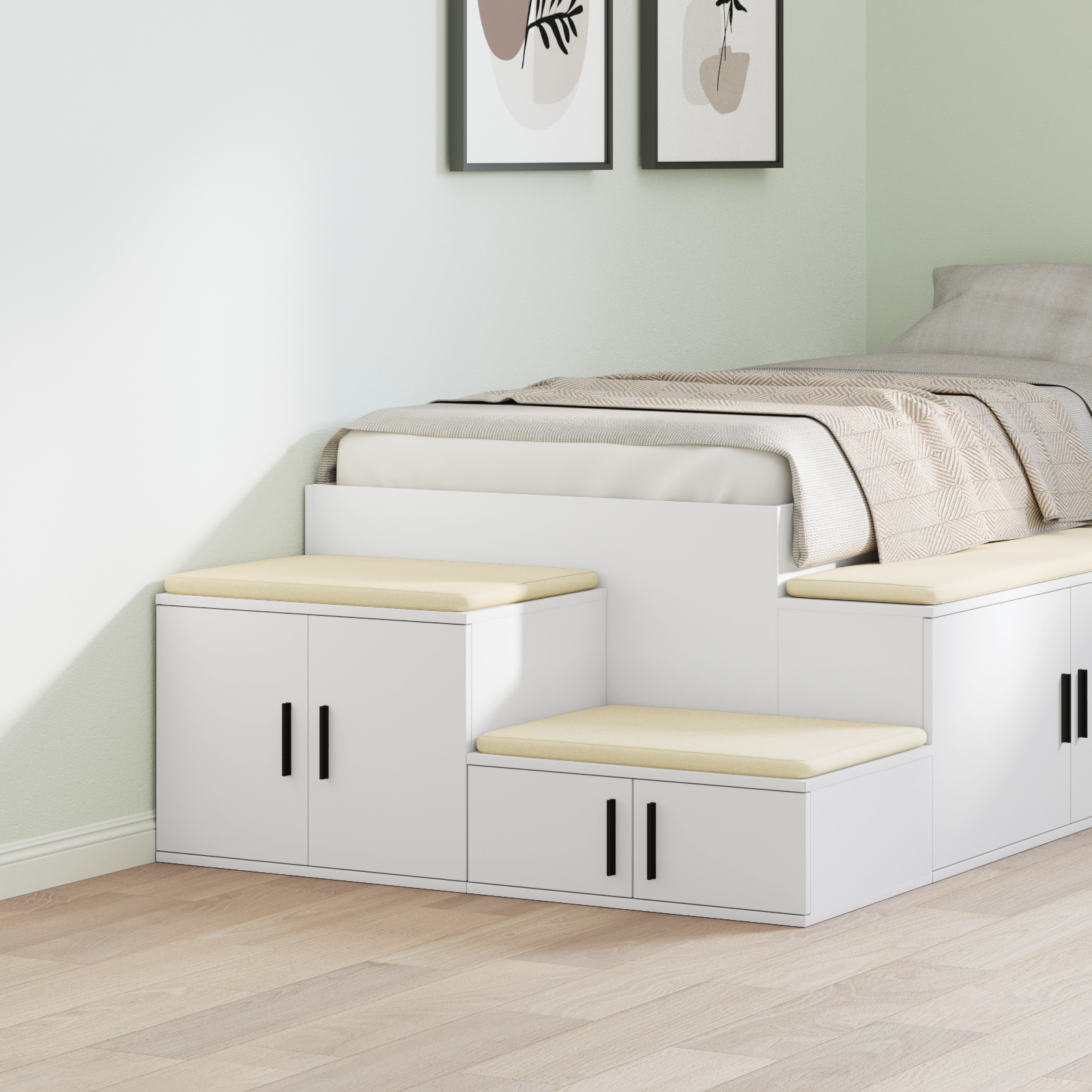 White Storage Cabinet 103x41x40 cm Made from Engineered Wood