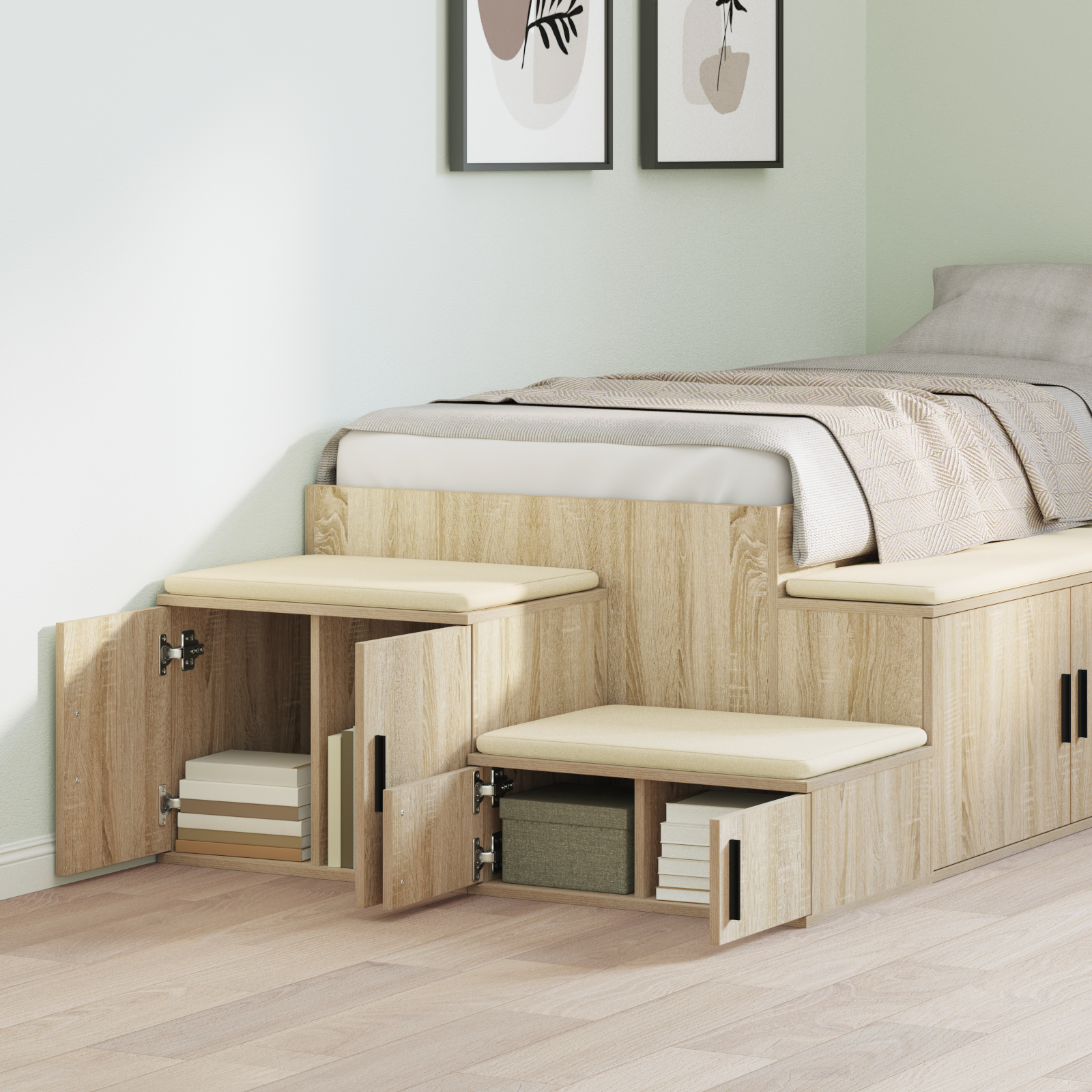 Storage Cabinet Sonoma Oak 103x41x40 cm Engineered Wood - Image 4