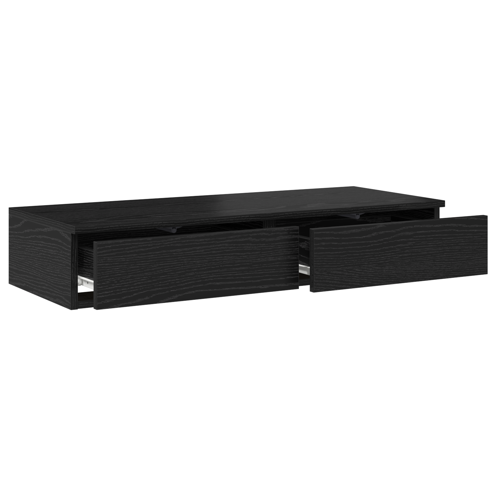 Black Bed Drawers - 100x36.5x16.5 cm - Made of Engineered Wood - Image 5