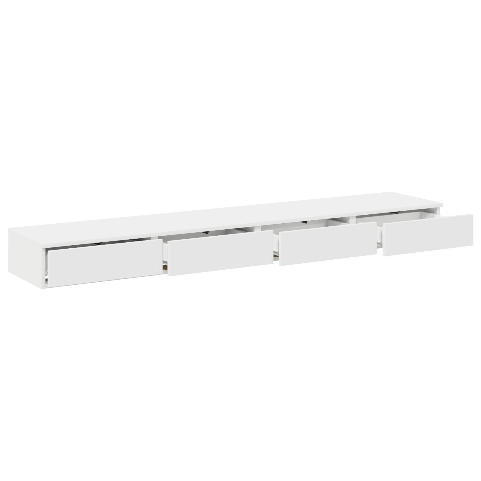 Bed Drawers White 200x36,5x16,5 cm Engineered Wood - Image 5