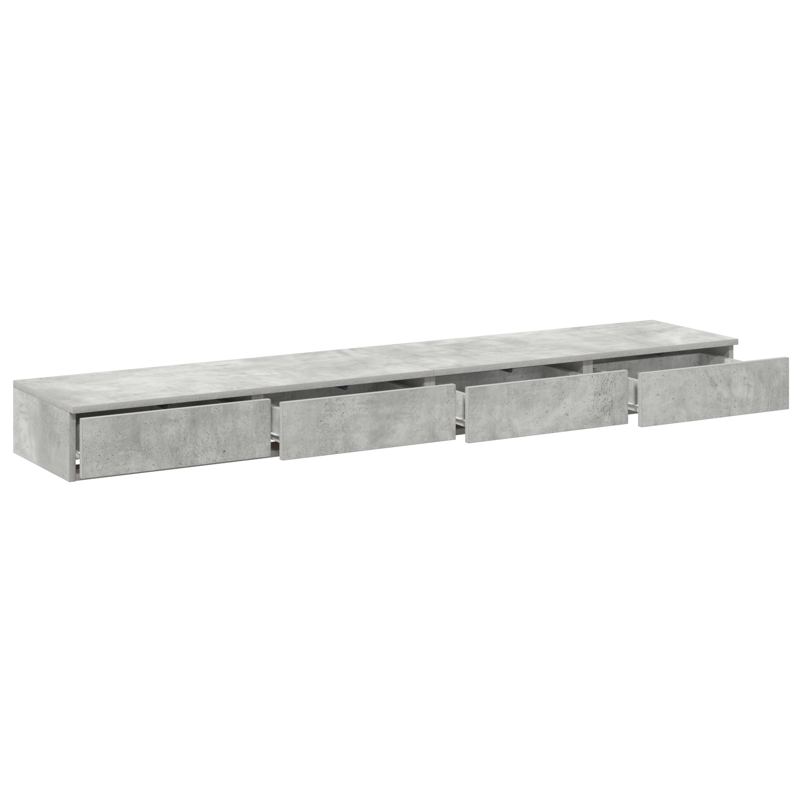 Bed Drawers Concrete Grey 200x36,5x16,5 cm Engineered Wood - Image 5