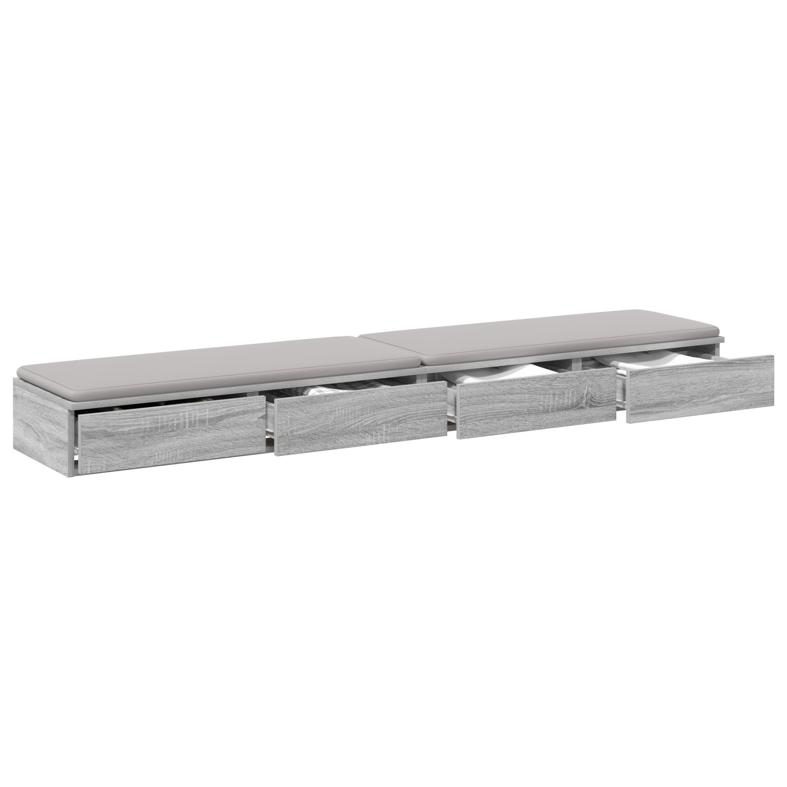 Bed Drawers Grey Sonoma 200x36,5x16,5 cm Engineered Wood - Image 3