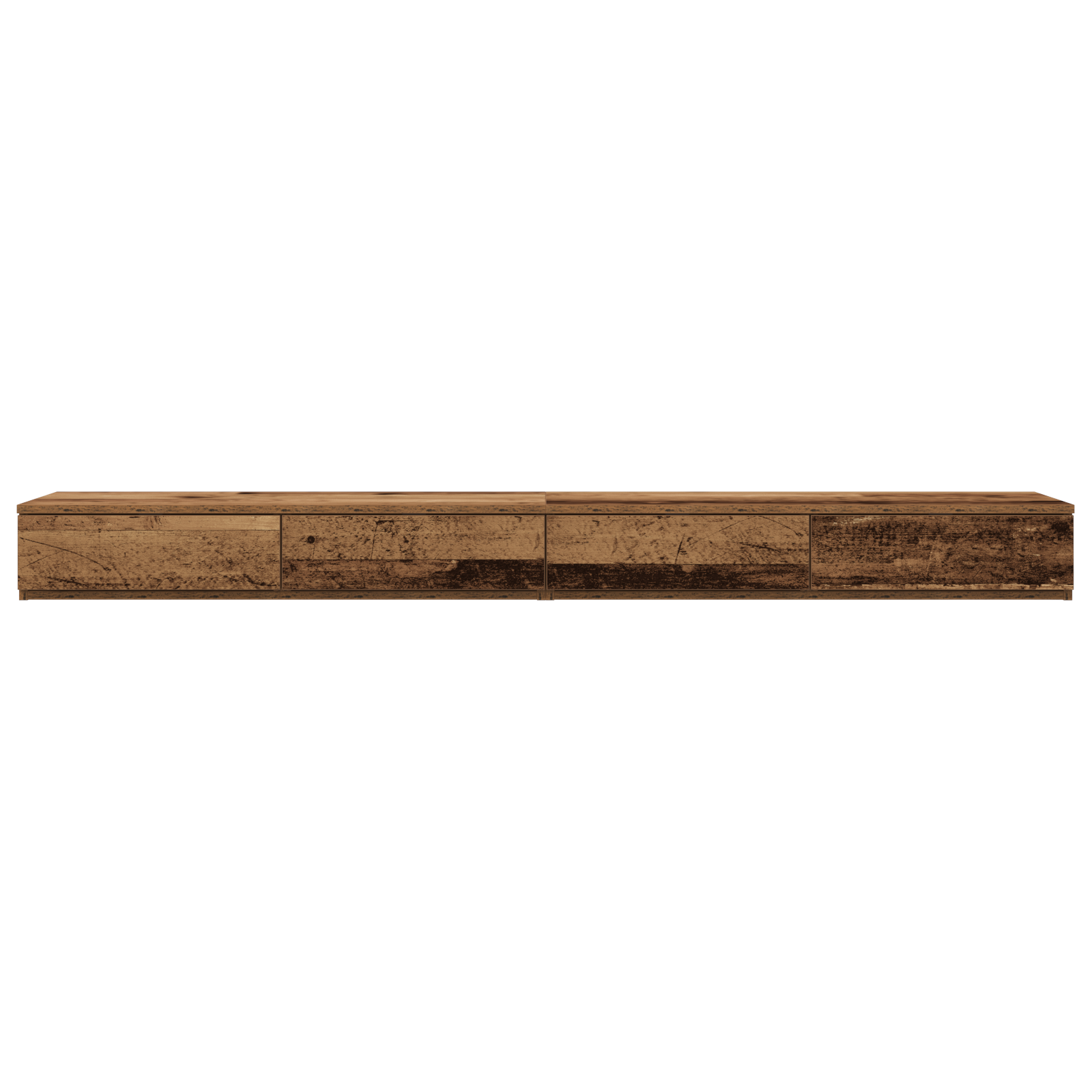 Bed Drawers Old Wood 200x36,5x16,5 cm Engineered Wood - Image 6