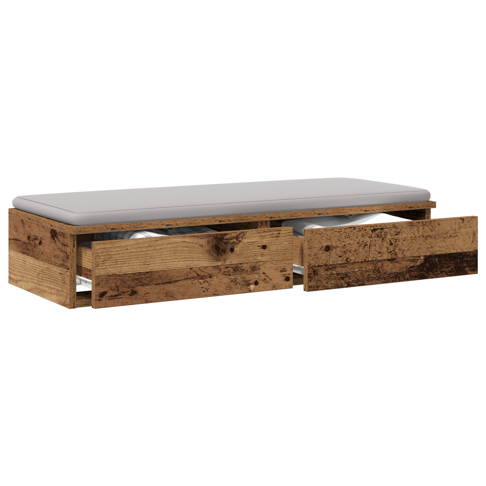 Bed Drawers Old Wood 80x36,5x16,5 cm Engineered Wood - Image 3