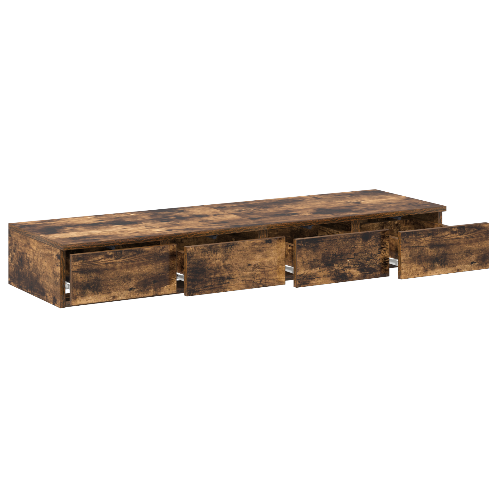 Bed Drawers Smoked Oak 120x36,5x16,5 cm Engineered Wood - Image 5