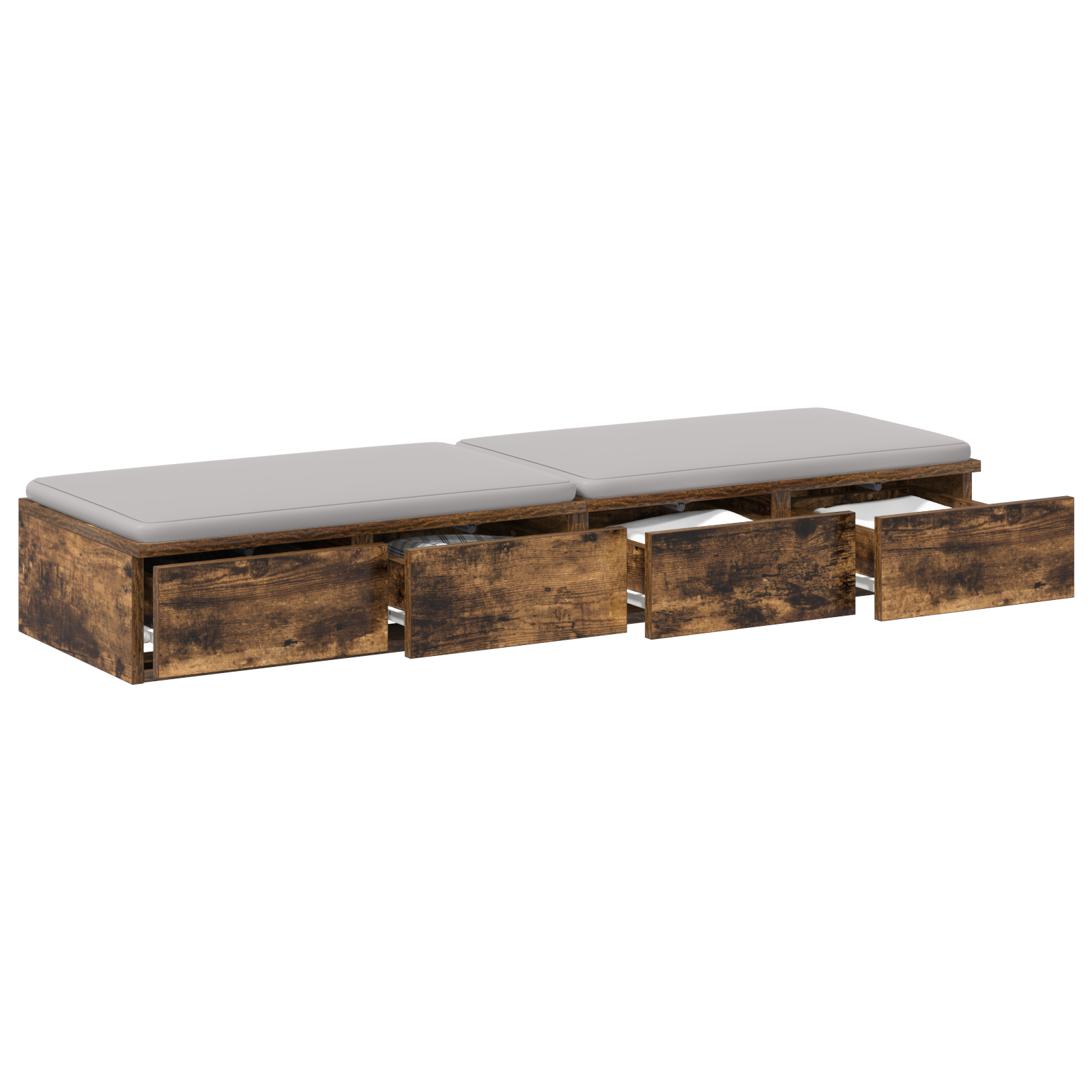 Bed Drawers Smoked Oak 120x36,5x16,5 cm Engineered Wood - Image 3