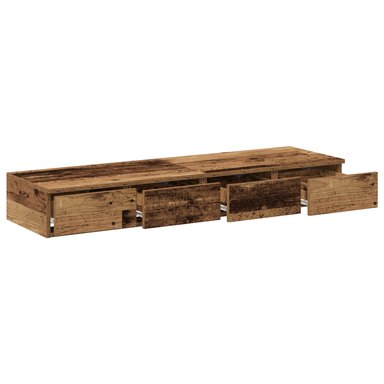 Bed Drawers Old Wood 120x36,5x16,5 cm Engineered Wood - Image 5