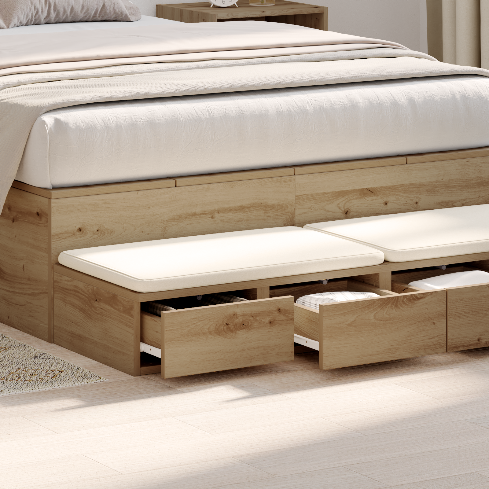 Bed Drawers Artisan Oak 120x36,5x16,5 cm Engineered Wood - Image 4