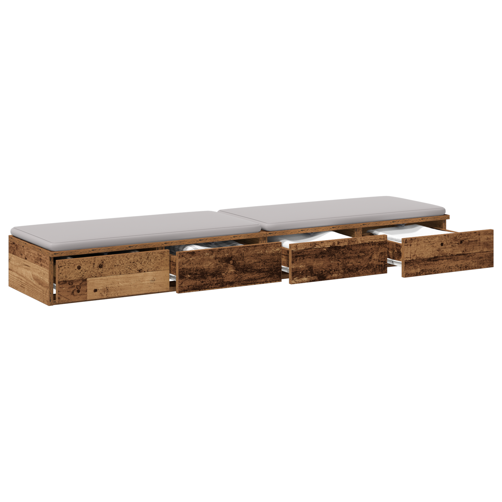 Grey Sonoma Bed Drawers 140x36.5x16.5 cm Made from Engineered Wood - Image 3
