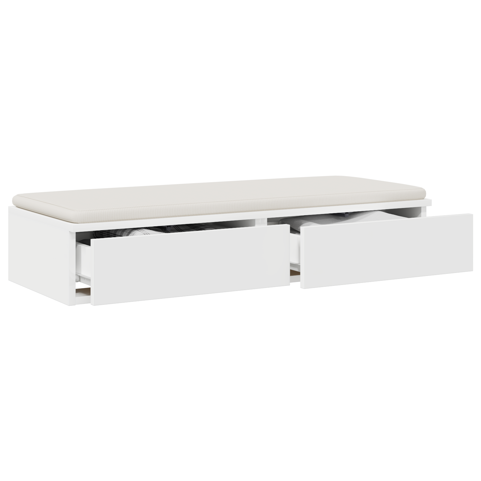Bed Drawers White 75x36.5x16.5 cm Made from Engineered Wood - Image 3
