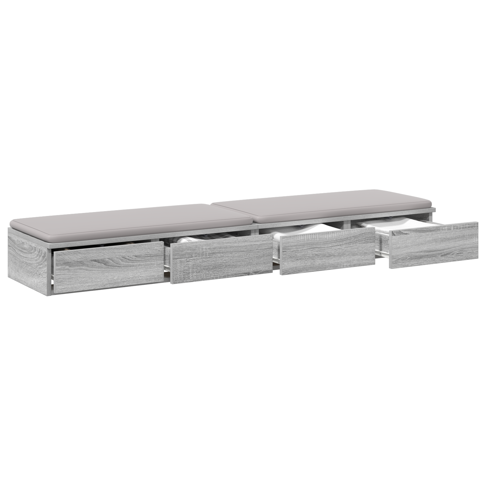 Bed Drawers Grey Sonoma 160x36,5x16,5 cm Engineered Wood - Image 3