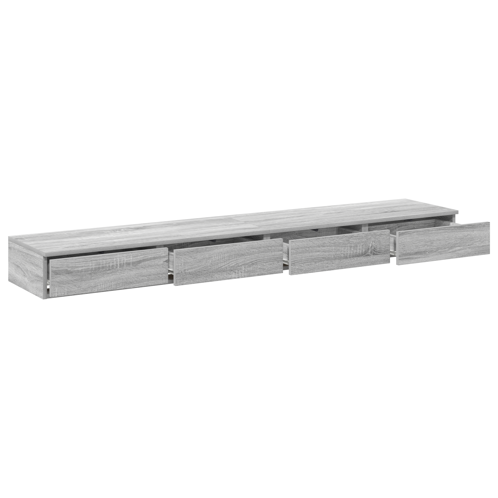 Bed Drawers in Grey Sonoma - 180x36.5x16.5 cm - Made of Engineered Wood - Image 5
