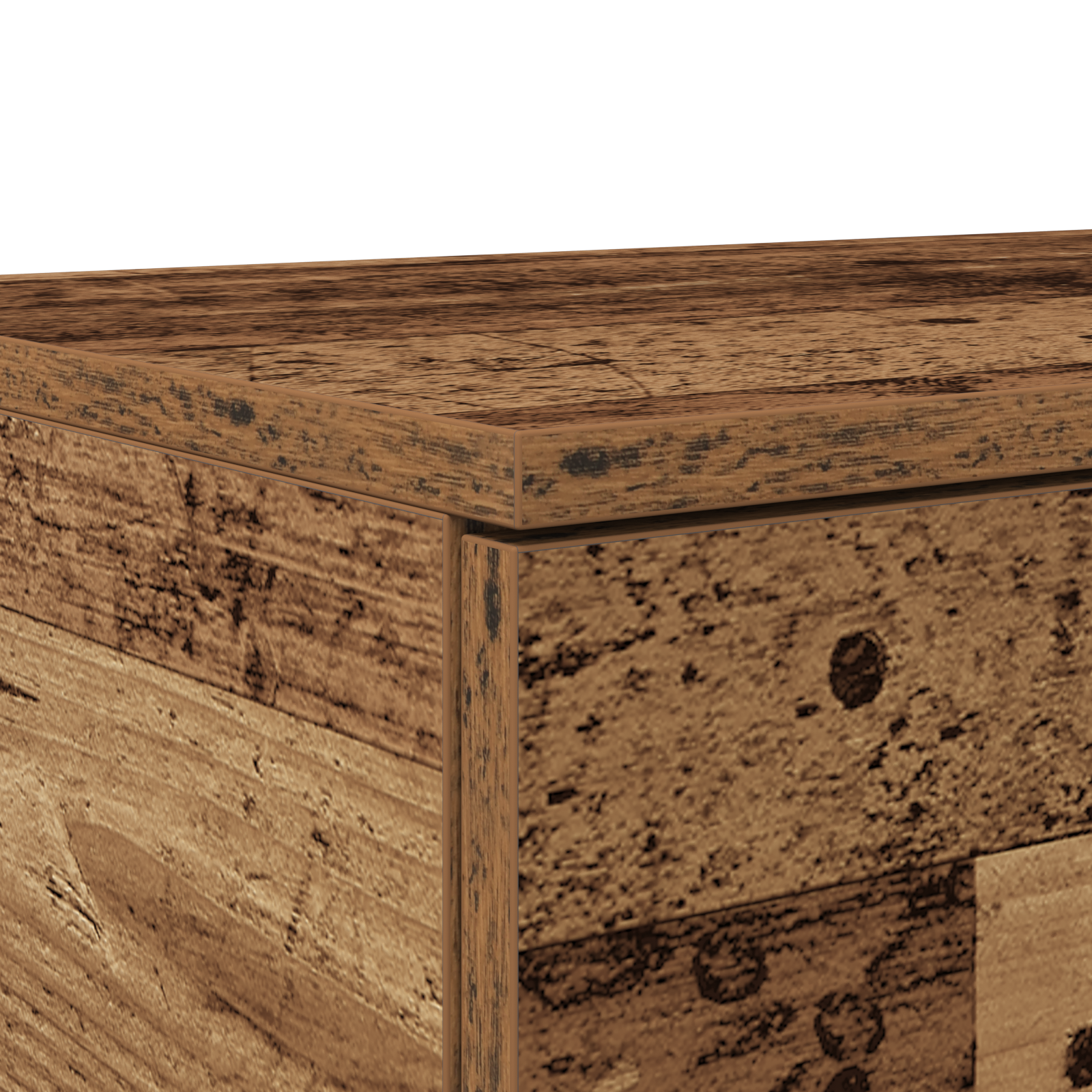 Bed Drawers Old Wood 180x36.5x16.5 cm Engineered Wood - Image 10