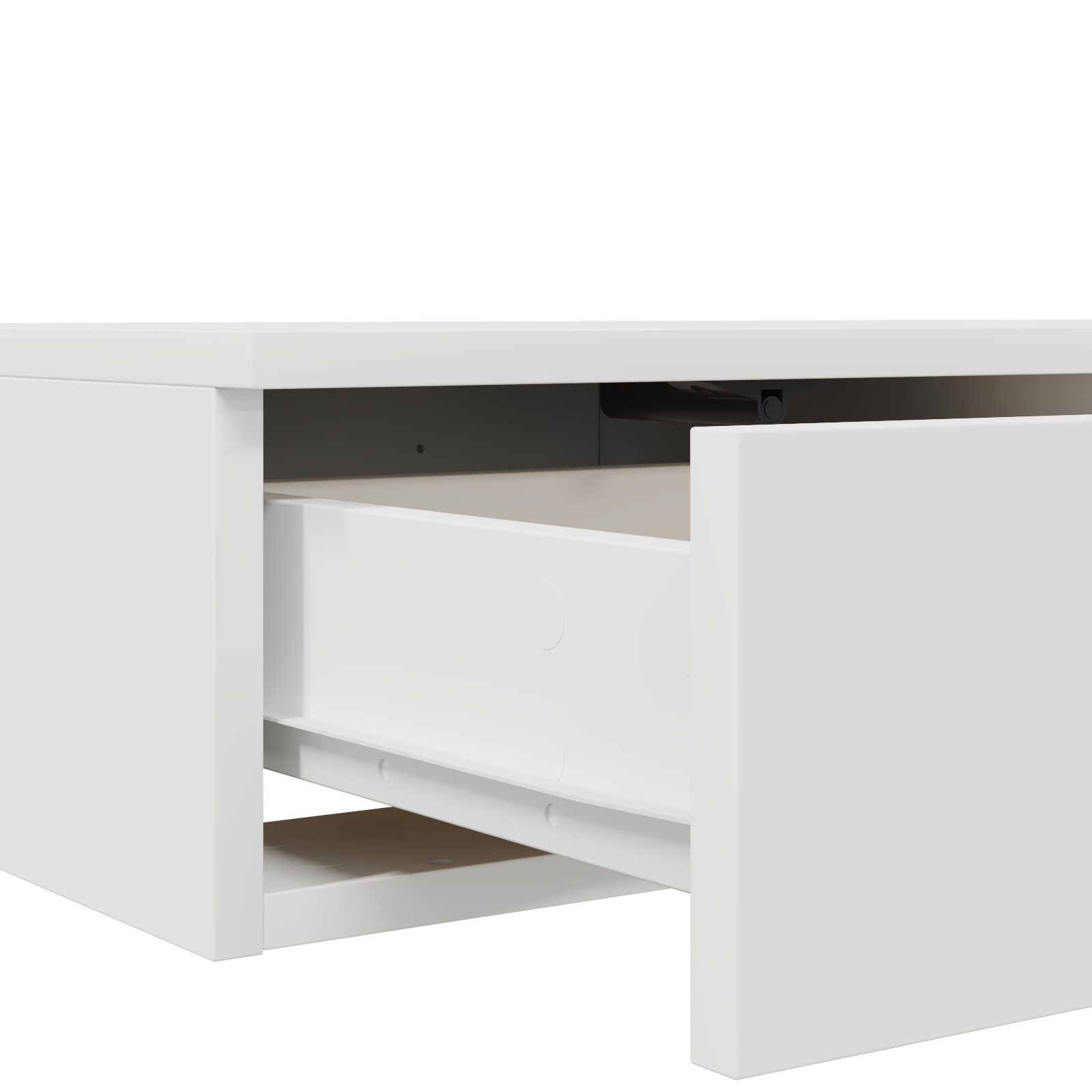 White Bed Drawers 135x36.5x16.5 cm Made of Engineered Wood - Image 9