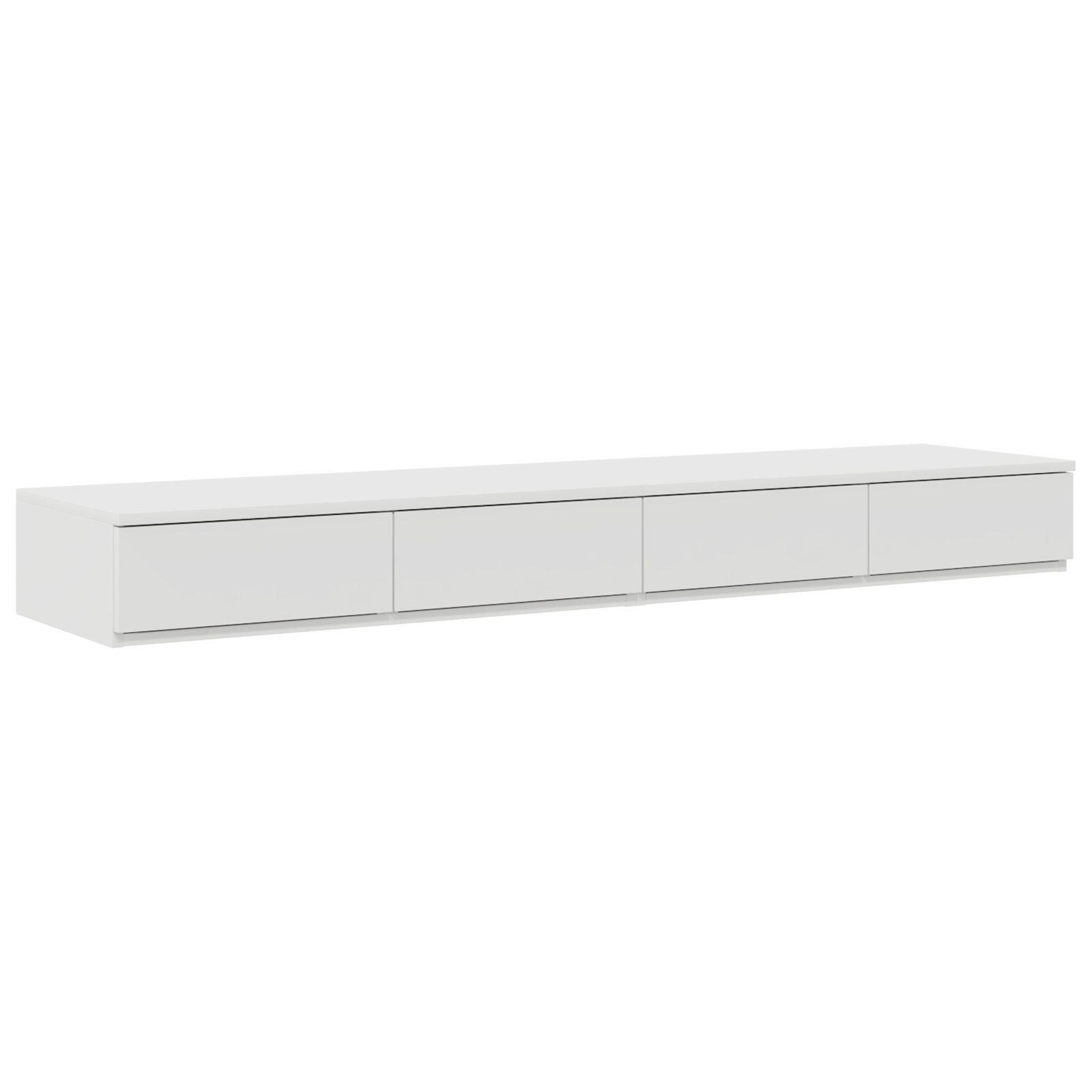 White Bed Drawers 135x36.5x16.5 cm Made of Engineered Wood - Image 2