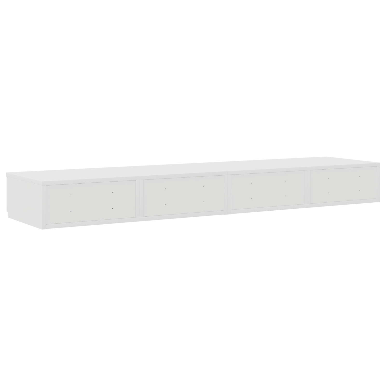 White Bed Drawers 135x36.5x16.5 cm Made of Engineered Wood - Image 8