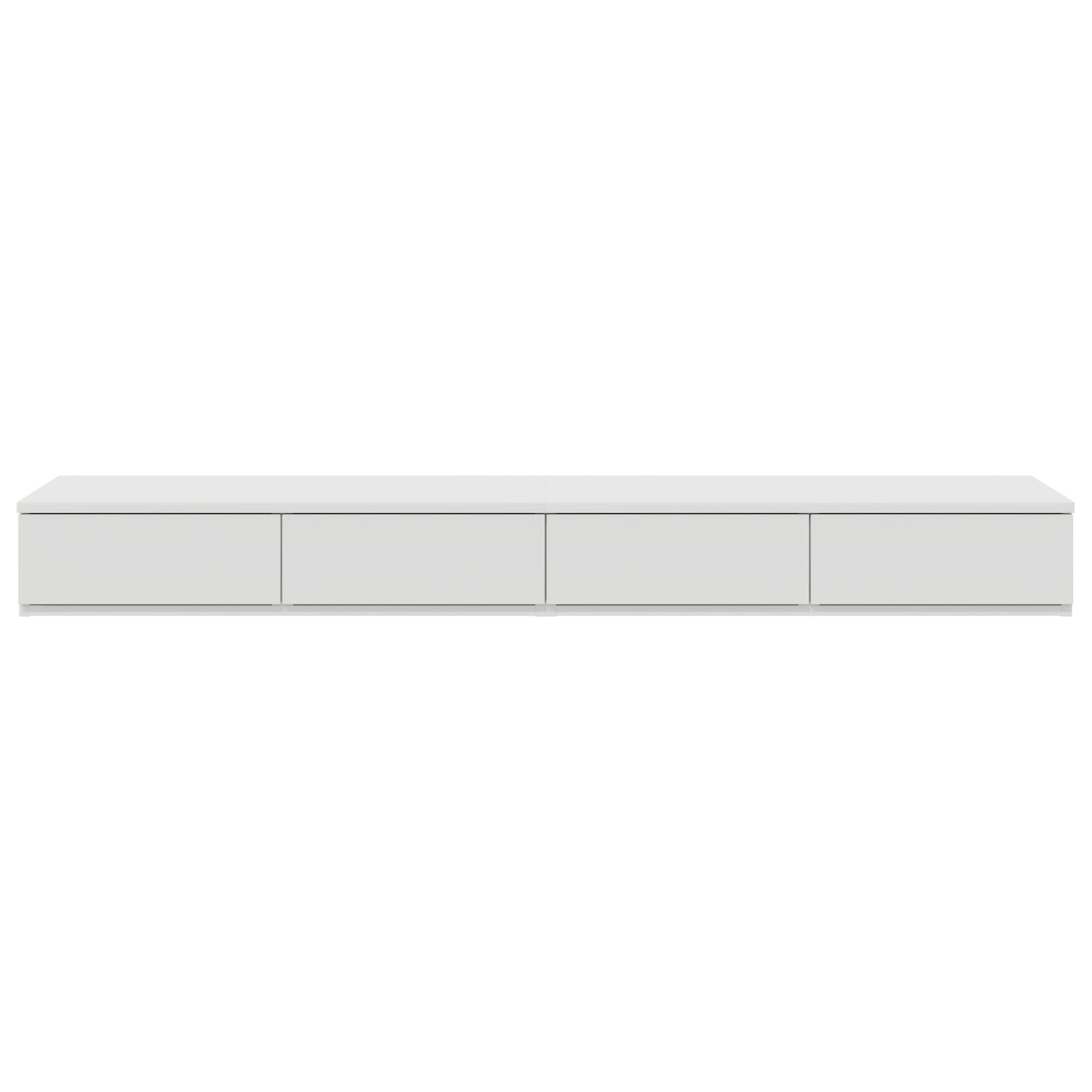White Bed Drawers 135x36.5x16.5 cm Made of Engineered Wood - Image 6
