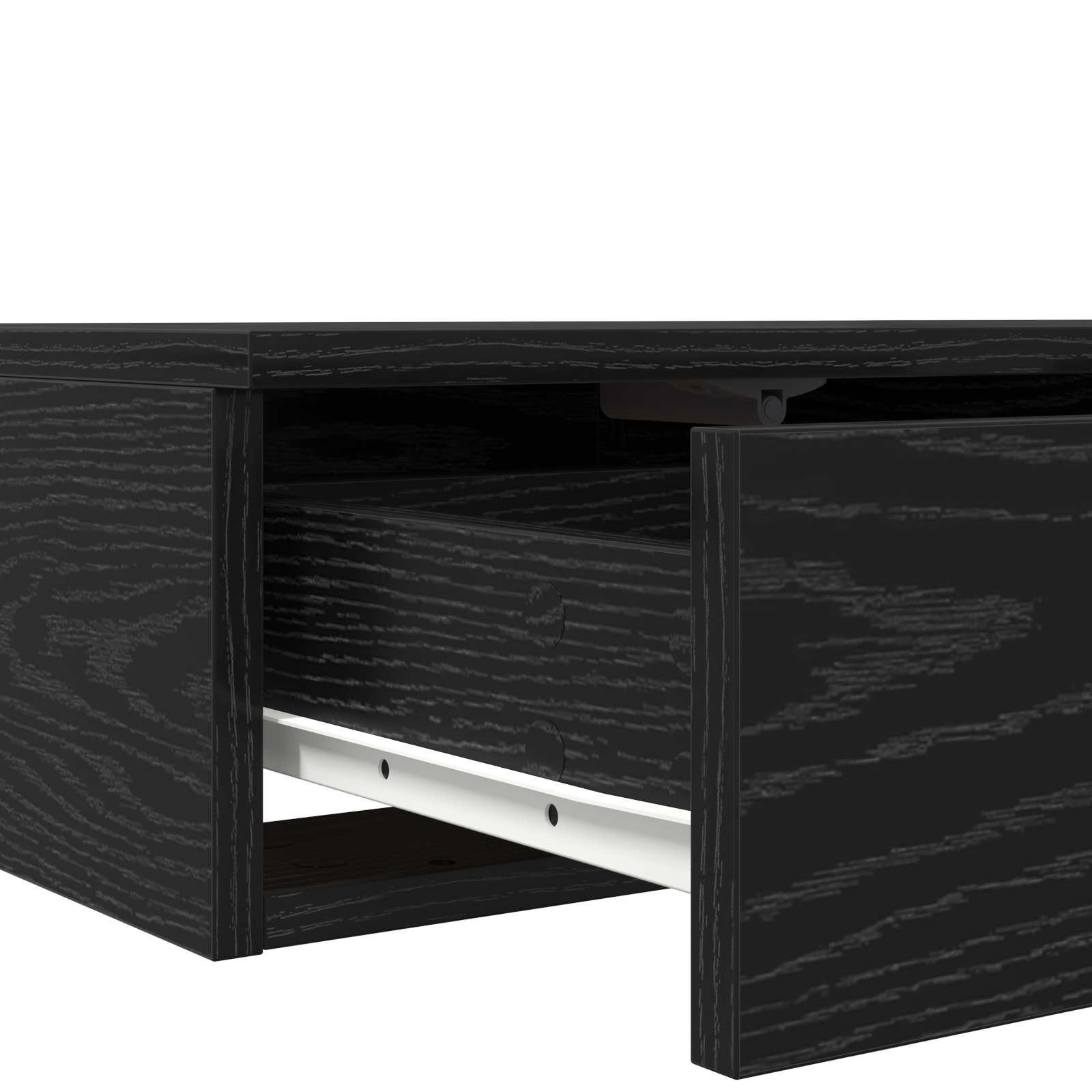 Black Bed Drawers - 135 x 36.5 x 16.5 cm - Made of Engineered Wood - Image 9