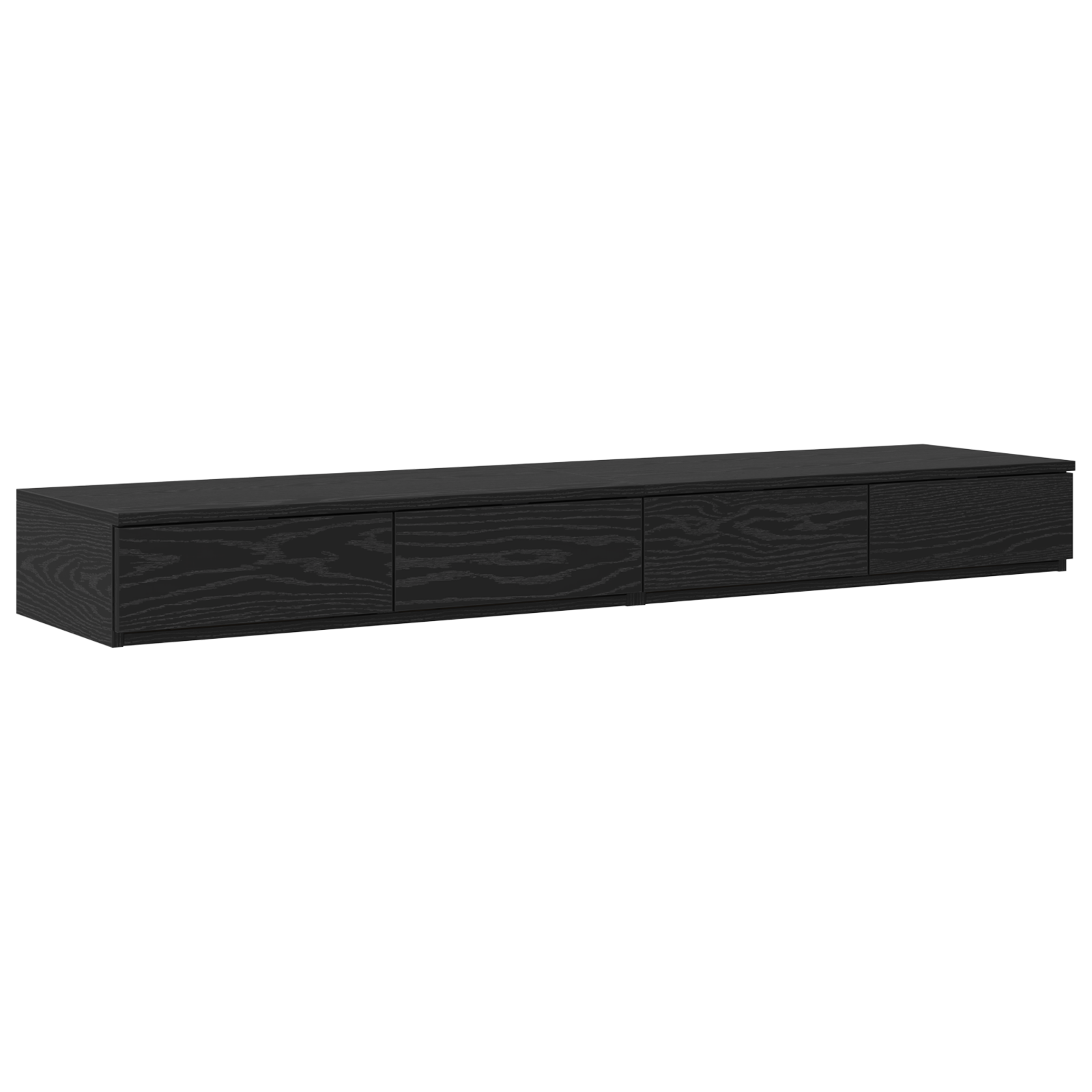 Black Bed Drawers - 135 x 36.5 x 16.5 cm - Made of Engineered Wood - Image 2