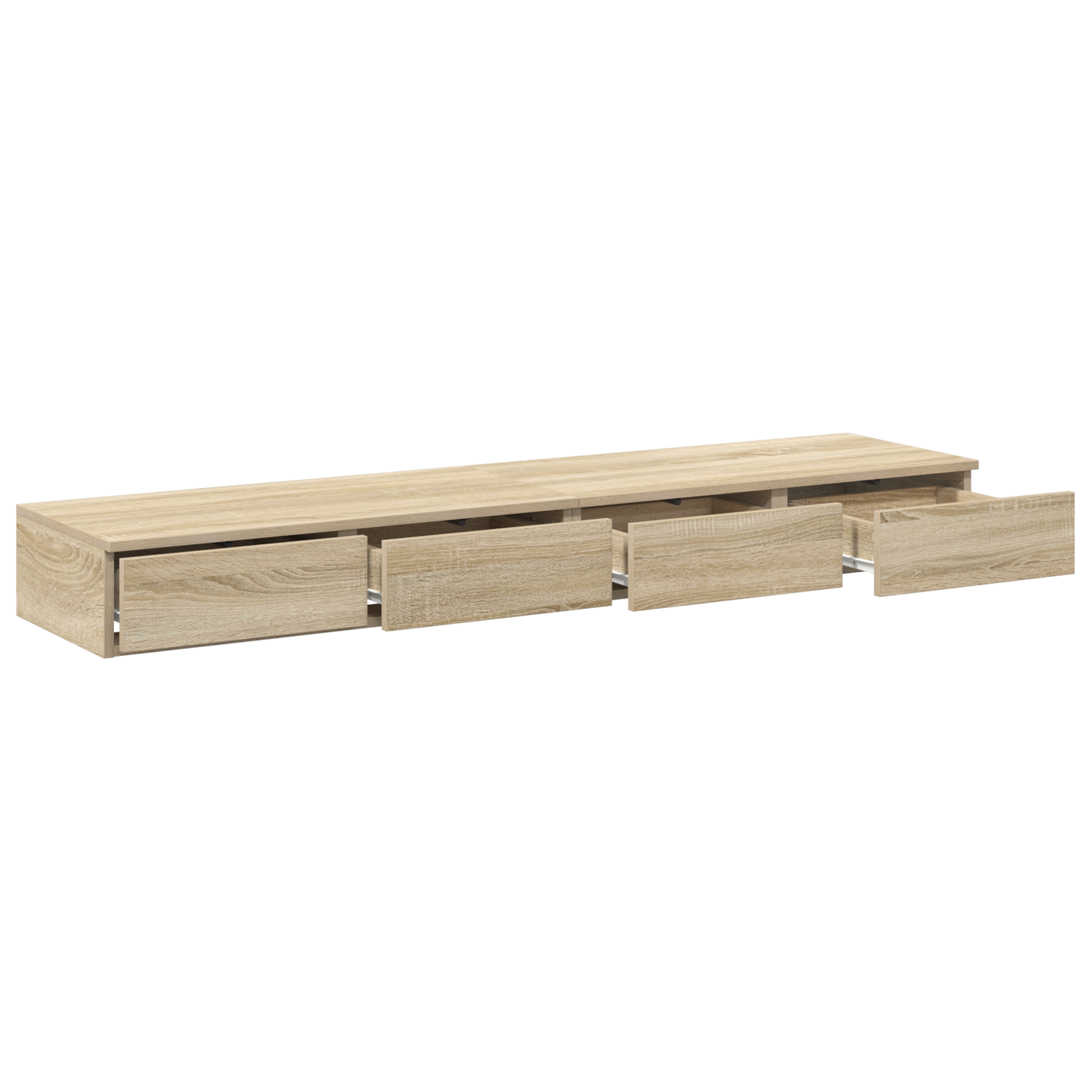 Bed Drawers in Sonoma Oak - 135 x 36.5 x 16.5 cm - Made of Engineered Wood - Image 5