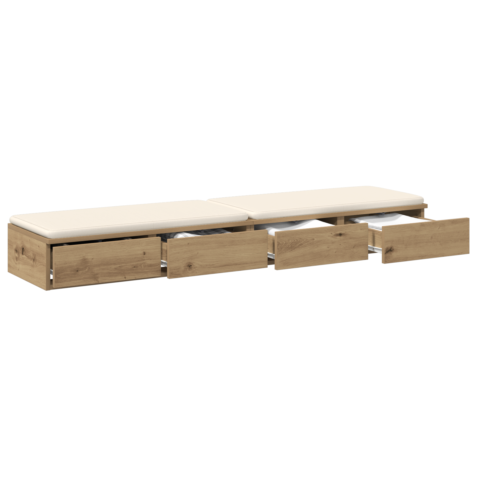Bedside Tables Artisan oak Solid oak wood 135 x 36.5 x 16.5 cm - Image 3