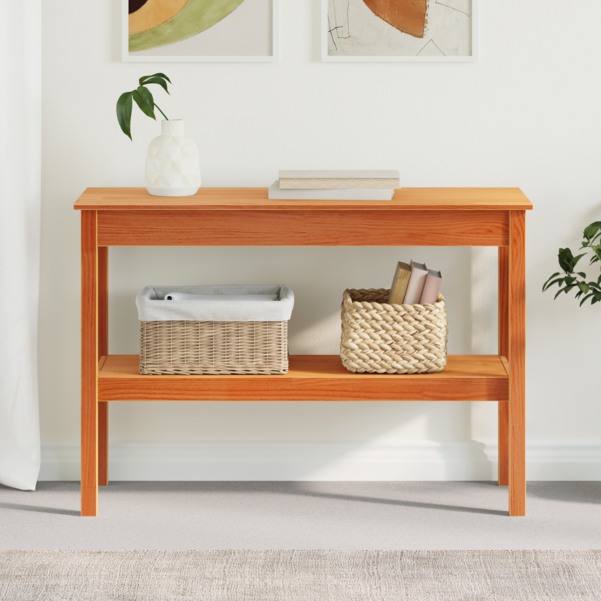Wandtafel Wasbruin 110 x 40 x 75 cm Massief grenenhout