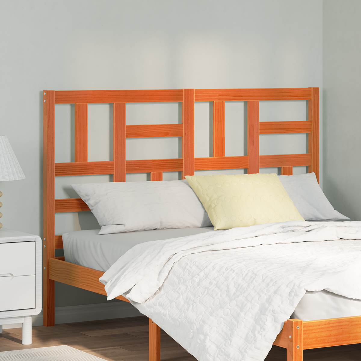 Bed Hoofdbord Wasbruin 145.5 x 4 x 104 cm Massief grenenhout