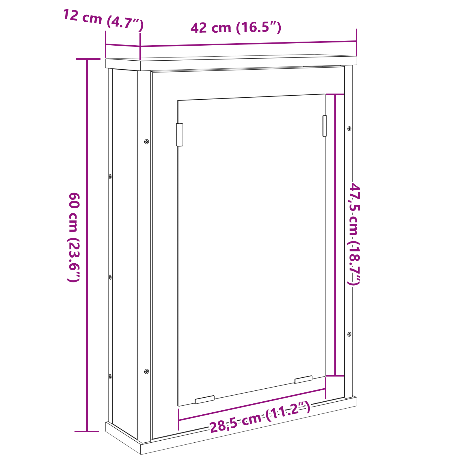 Mirror Cabinet Natural Oak Particle board, glass, metal Medium - Image 11