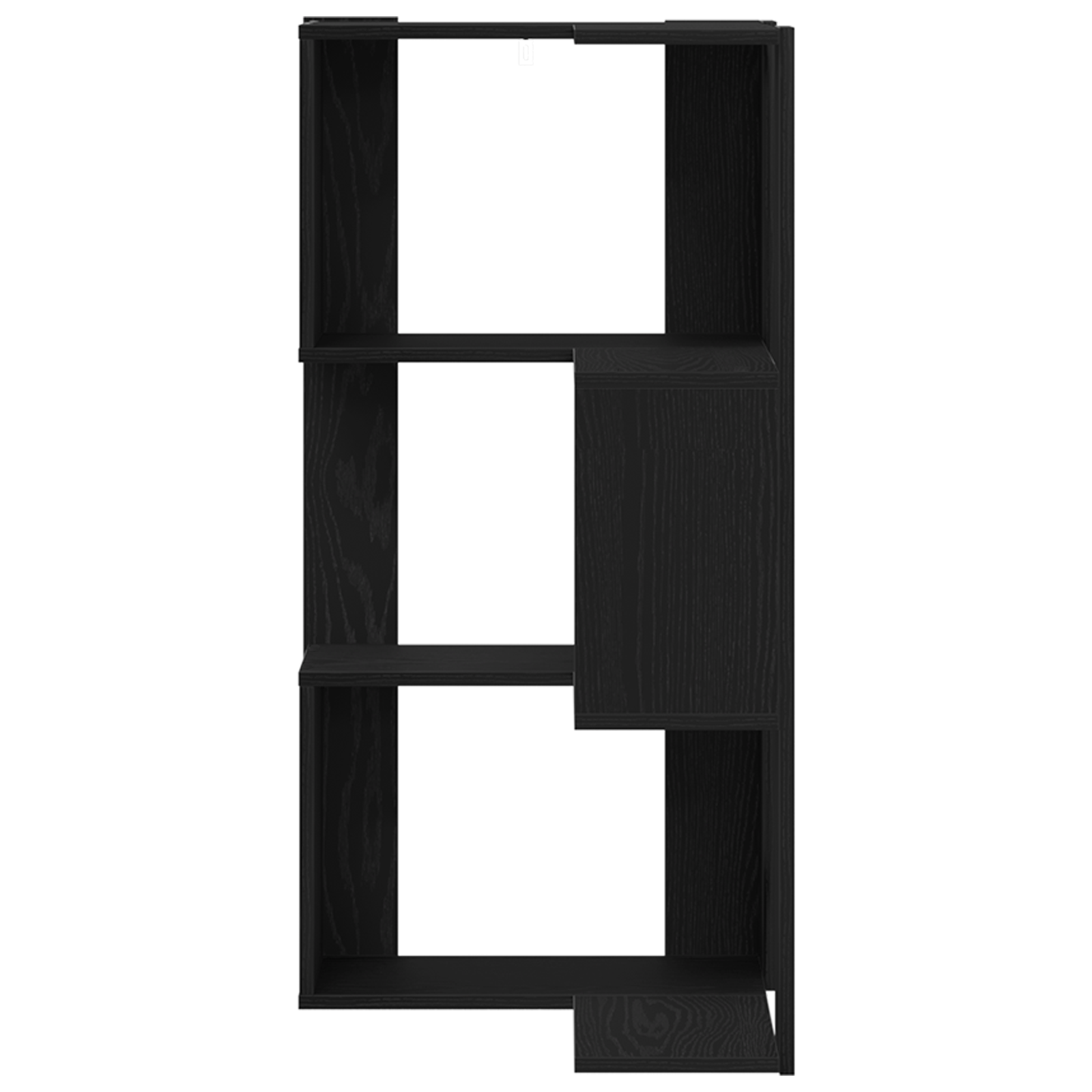 Corner Bookcase 3-Tier Black Oak 50x50x102 cm Engineered Wood - Image 5