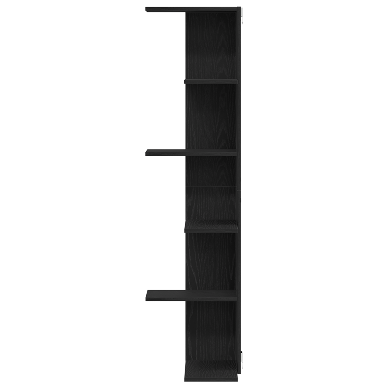 Wall Corner Shelf Black Oak 36,5x36,5x140 cm Engineered Wood - Image 5